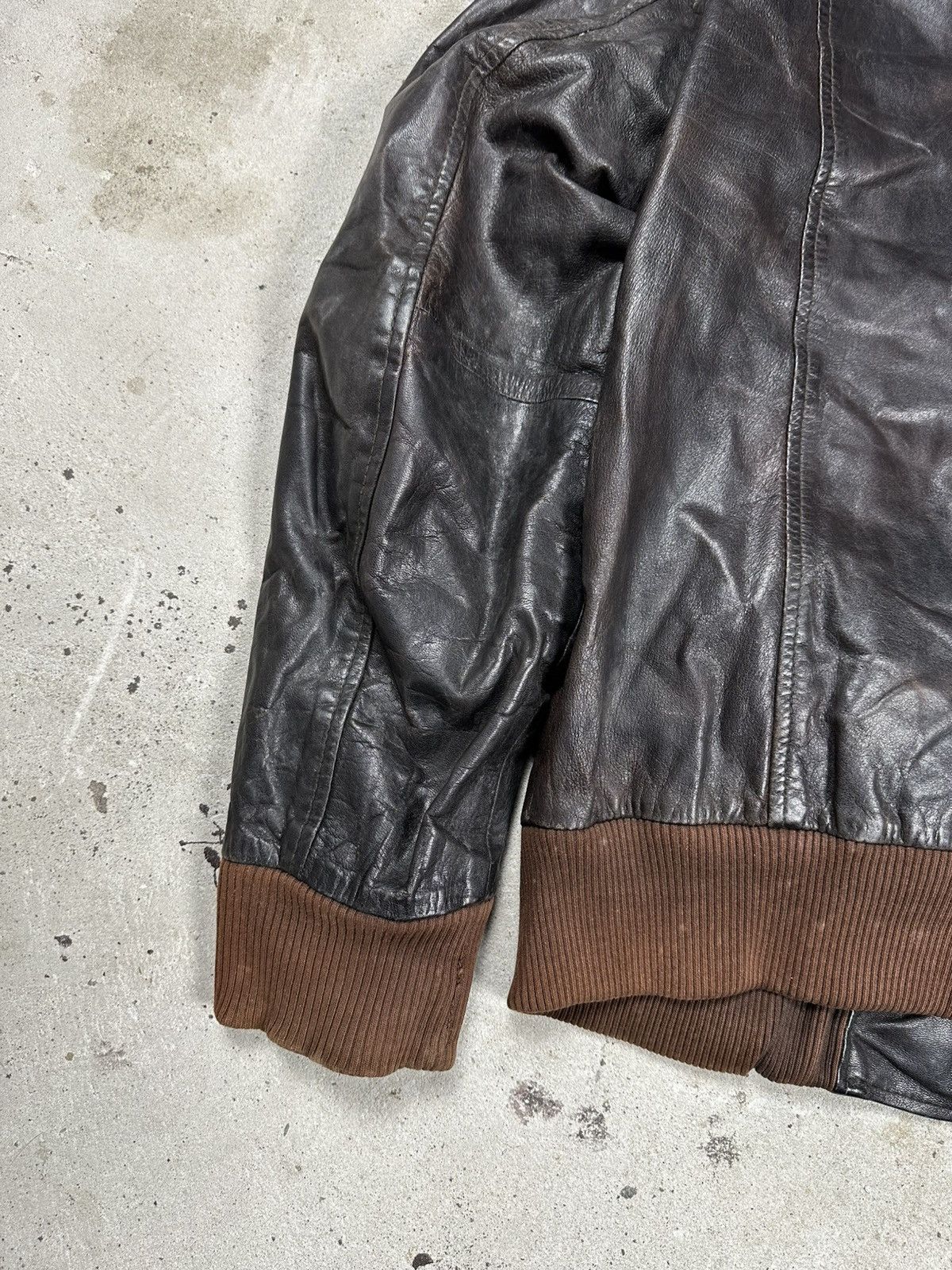 Vintage Vintage Y2K Utility Leather Black Bomber Flyers Jacket Size US L / EU 52-54 / 3 - 11 Thumbnail