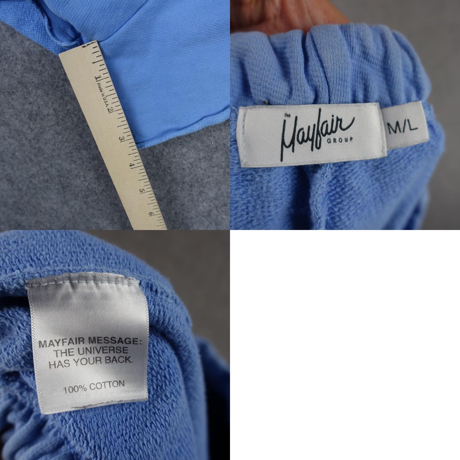 Vintage Mayfair Sweat Shorts Womens M L Blue Athletic Club Logo French Terry Shirt? Size 32" / US 10 / IT 46 - 9 Thumbnail