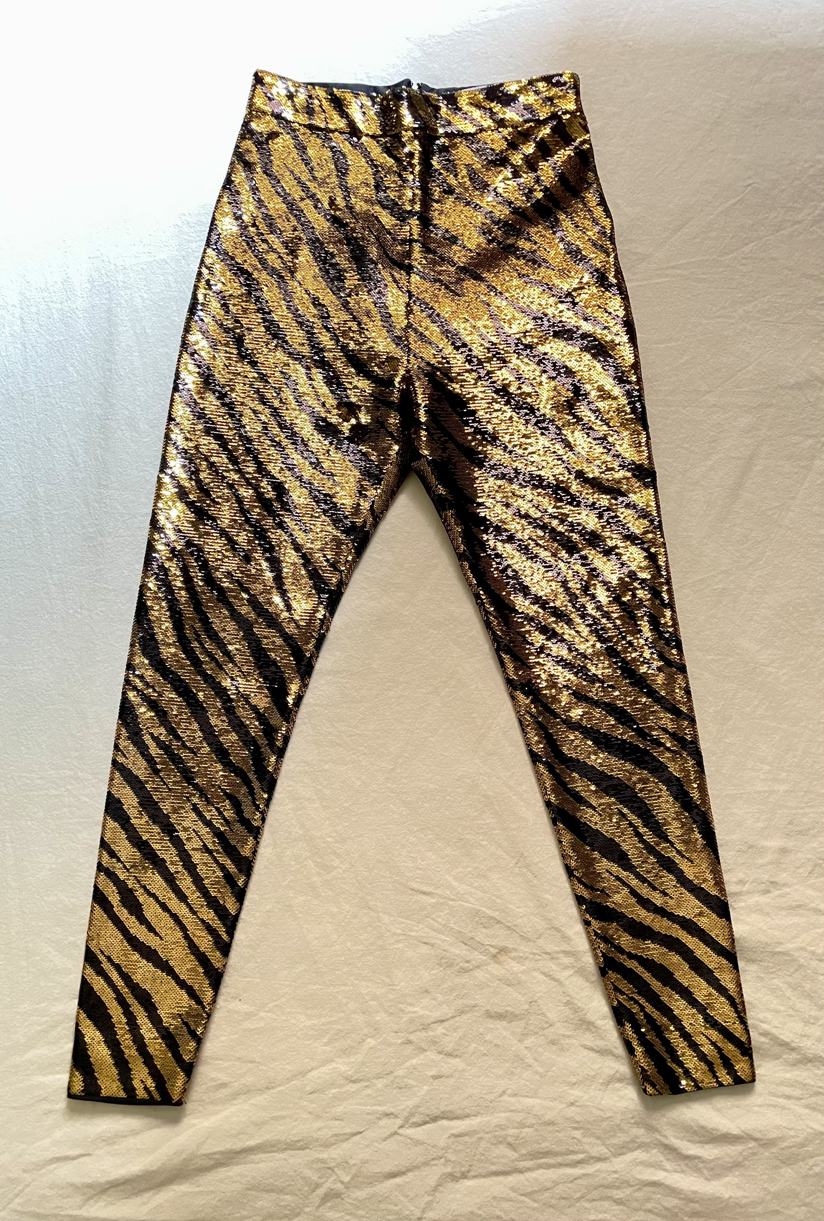 Balenciaga Balenciaga Zebra Sequin Leggings Size 25" / US 0 / IT 36 - 1 Thumbnail