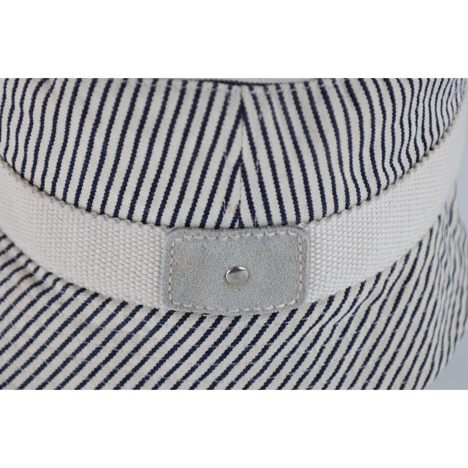 Gap Vintage Gap Suede Trim Hickory Striped Canvas Bucket Hat Size ONE SIZE - 4 Thumbnail