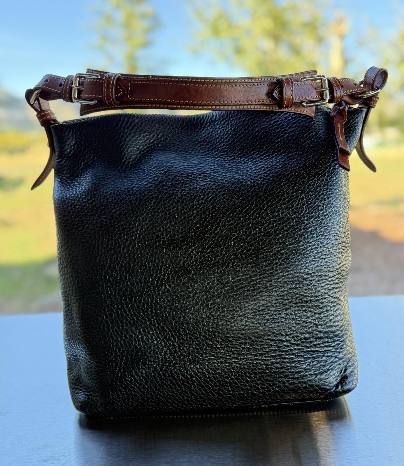 Dooney & Bourke Dooney & Bourke Dillen Pocket Navy Pebbled Leather Hobo Bag Size ONE SIZE - 8 Thumbnail