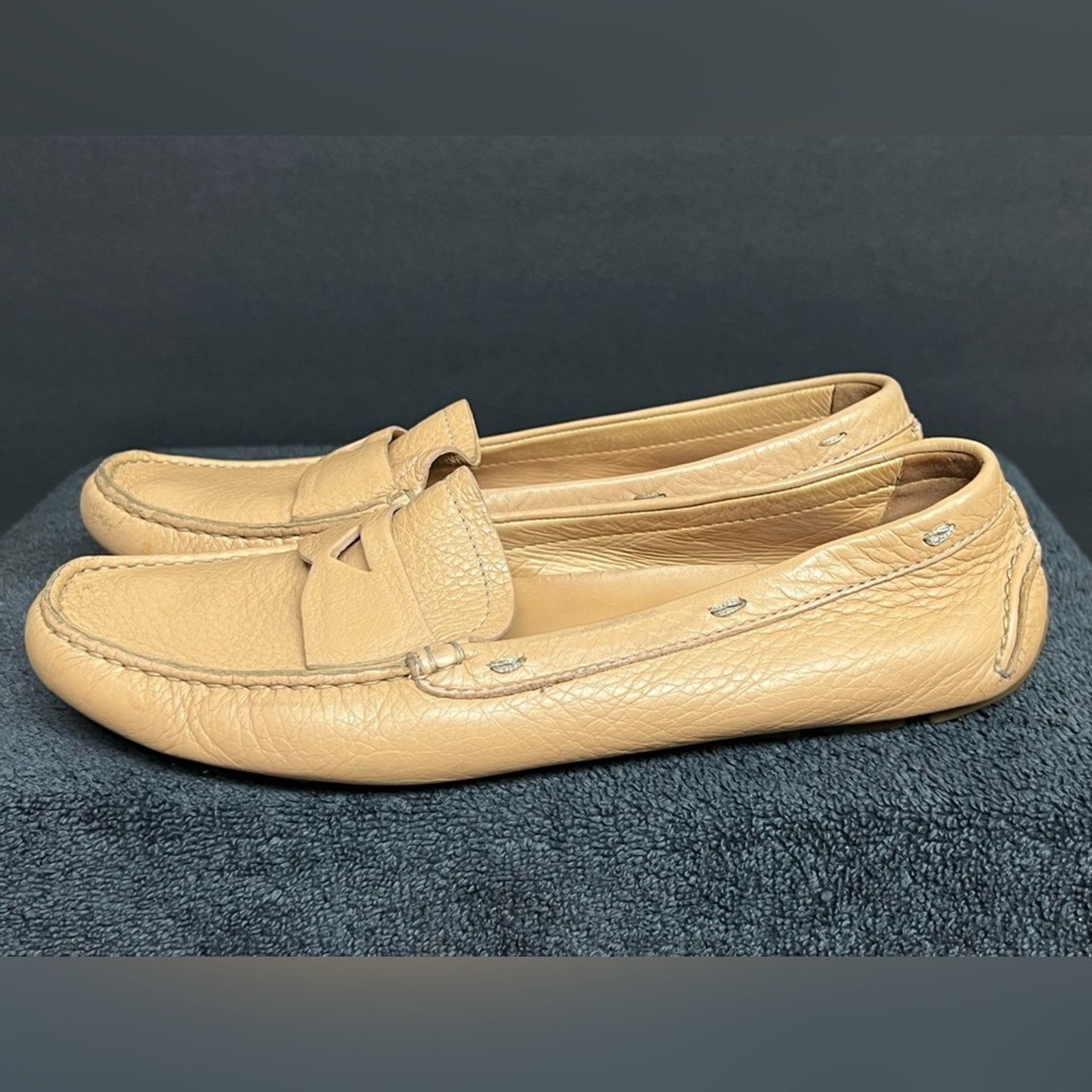 Prada Prada Women's Brown Leather Driving Shoe Loafers EUC, $695 Size US 6.5 / IT 36.5 - 2 Thumbnail