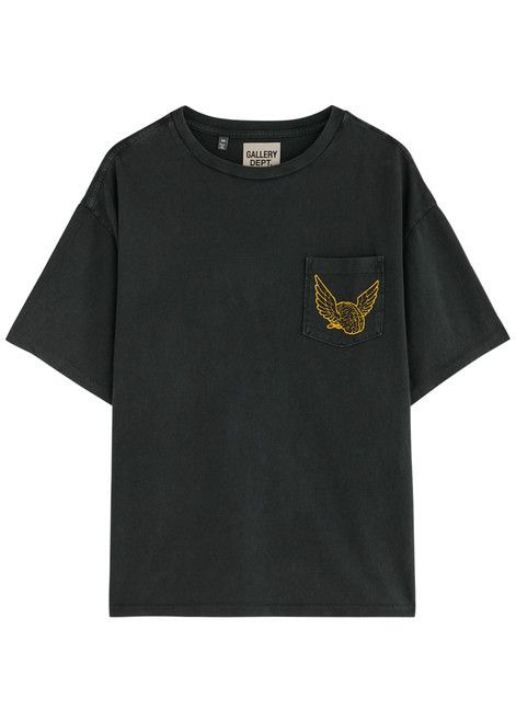 Gallery Dept. o1mle0226 Flying Brain Pocket T-Shirt in Vintage Black Size US XS / EU 42 / 0 - 1 Thumbnail