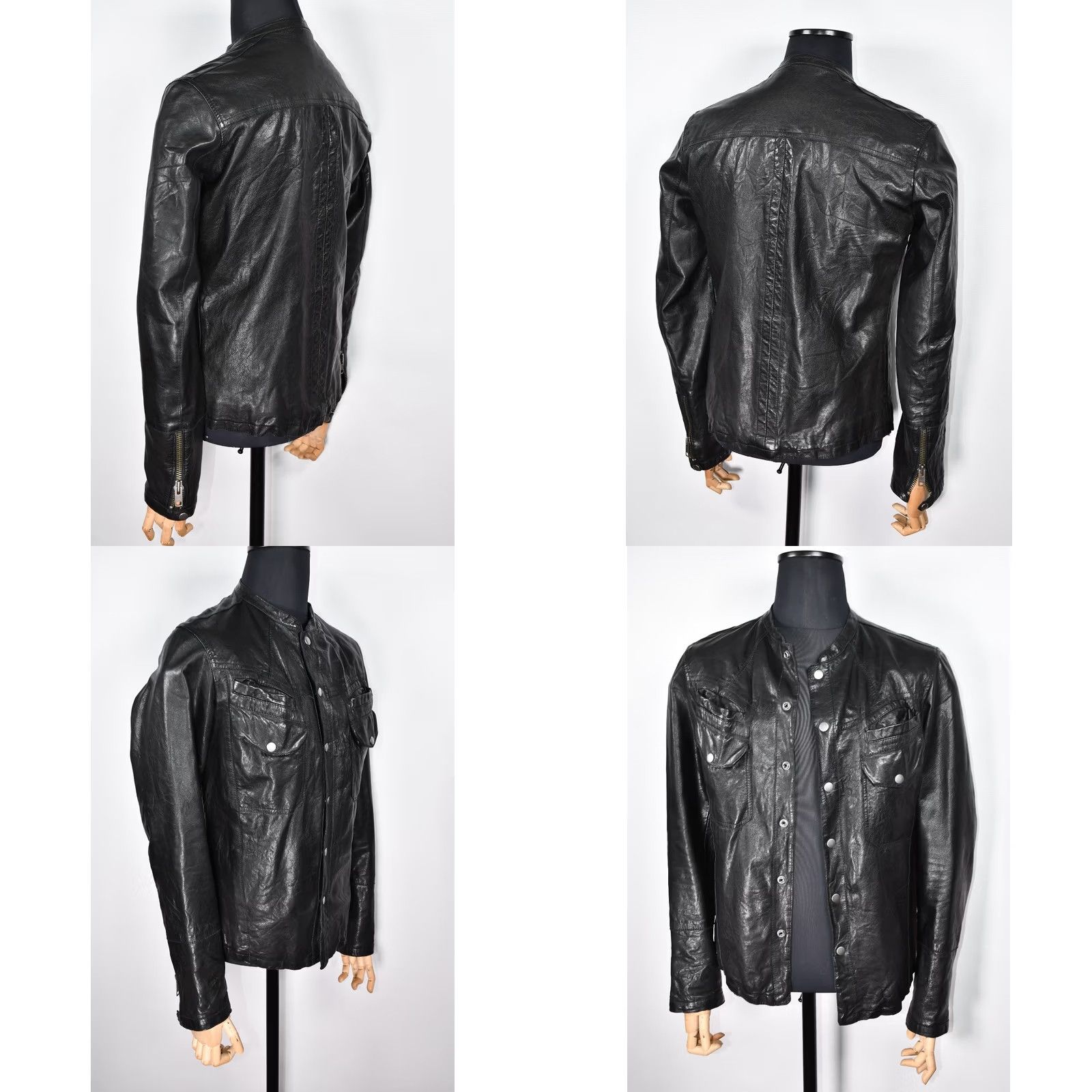 Allsaints All Saints Monster Leather Jacket Mens M Black Size US M / EU 48-50 / 2 - 8 Thumbnail