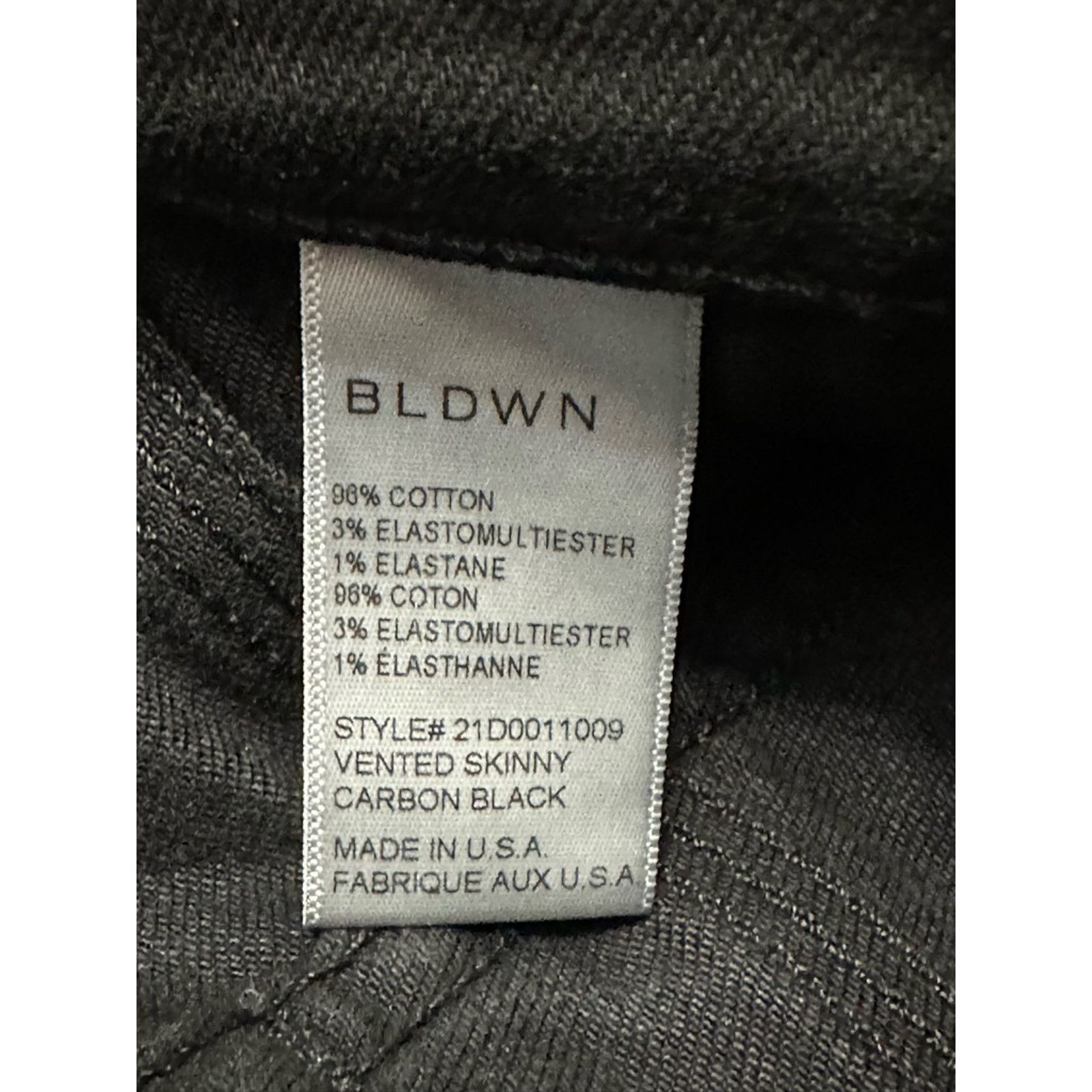 Baldwin Bldwn Vented Skinny Fit Jeans Side Slits Hem Black W 27 NWT Size 27" / US 4 / IT 40 - 11 Thumbnail