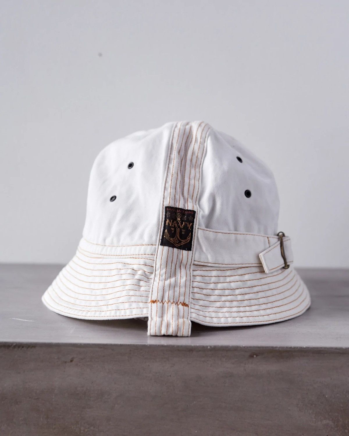 image of Kapital Bucket Hat in White, Men's