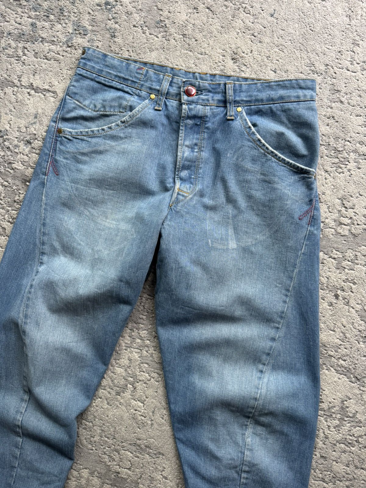 Levi's Vintage Clothing Levis Engineered Buckle Back Vintage Twisted Jeans 31x32 Size US 31 - 3 Thumbnail