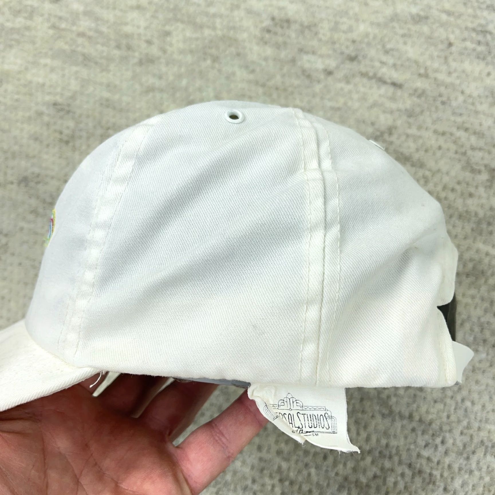Vintage VINTAGE Universal Studios Hollywood Hat Baseball Cap One Size White 90s Era US Made Outdoor Mens Hats Size ONE SIZE - 4 Thumbnail