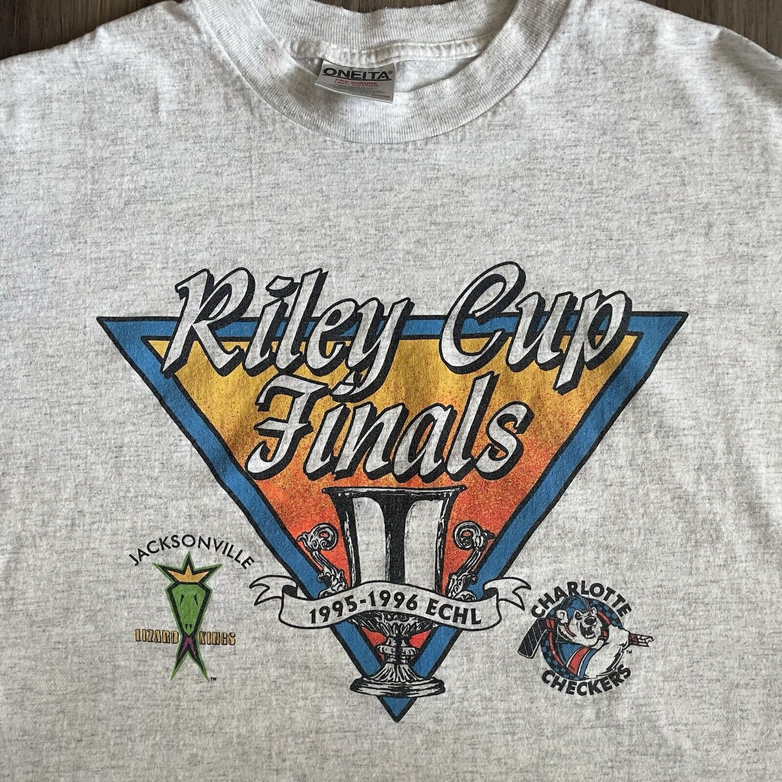 Vintage Vintage ECHL Hockey Riley Cup T-Shirt Size XL Lizard Kings Size US XL / EU 56 / 4 - 3 Thumbnail