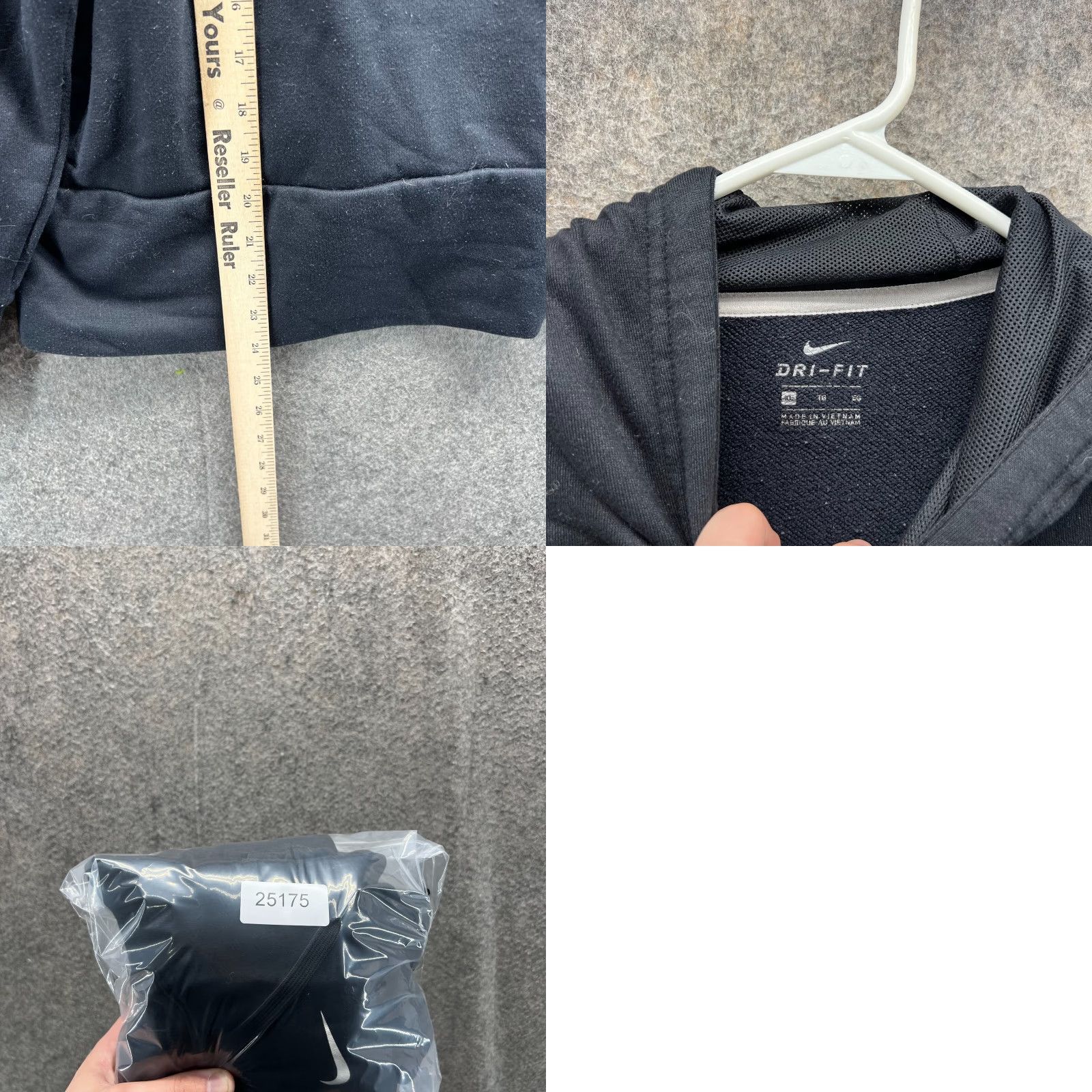 Nike VINTAGE Nike Sweater Women XL Black Center Swoosh Pullover Hoodie Dri Fit Sportswear Size XL / US 12-14 / IT 48-50 - 9 Thumbnail