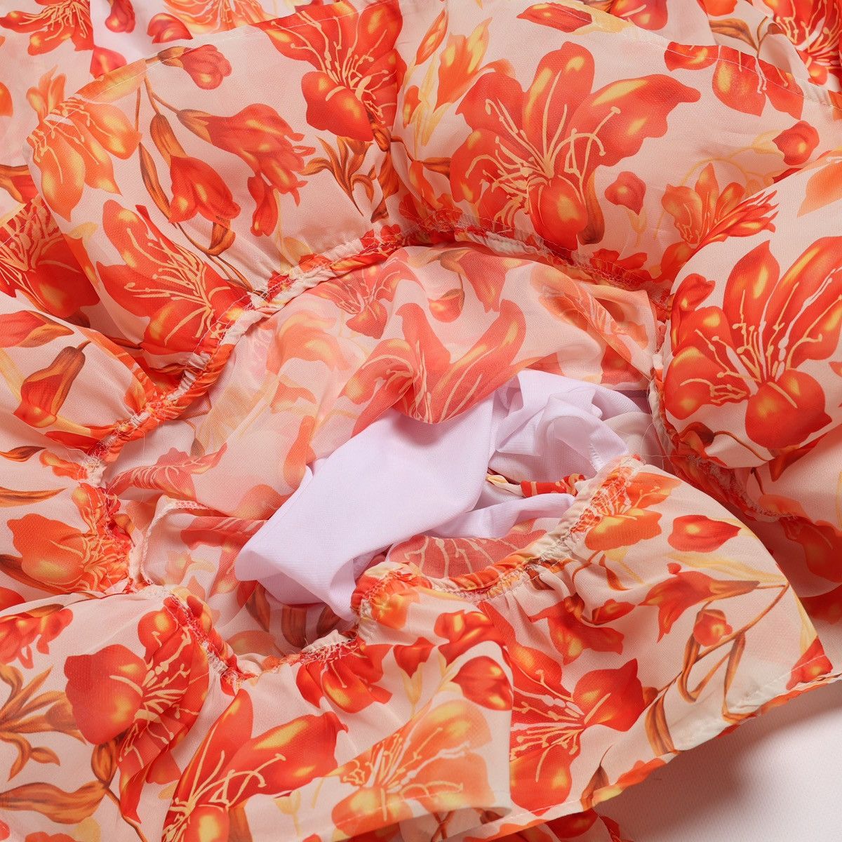 Zimmermann Zimmermann Silk Dress Denisse White Orange Flowers Printed Size XS / US 0-2 / IT 36-38 - 23 Thumbnail