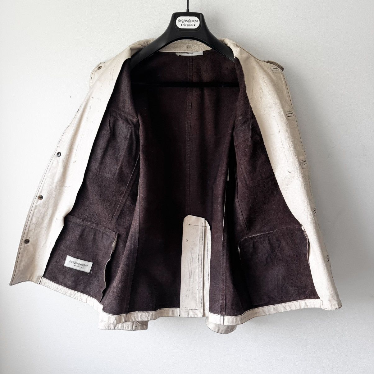Yves Saint Laurent YSL Rive Gauche Tom Ford SS2002 M65 Military Leather Jacket Size US L / EU 52-54 / 3 - 9 Thumbnail
