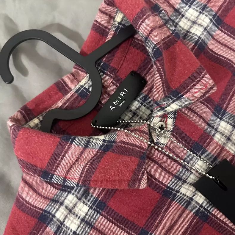 Amiri Amiri 16SS red plaid shirt 2501-Nextarrow Size US S / EU 44-46 / 1 - 2 Thumbnail
