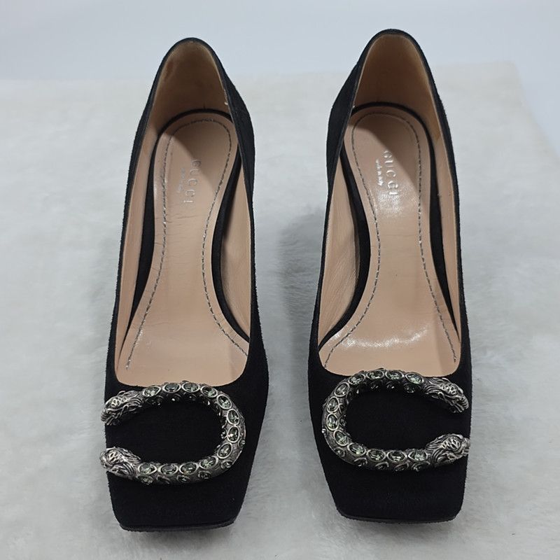 Gucci Gucci Classic Black Leather Flat Shoes Size US 6.5 / EU 39-40 - 2 Thumbnail
