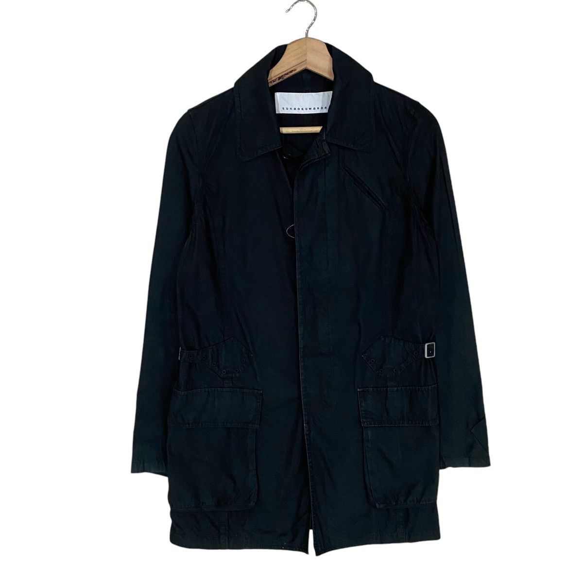 Designer × Issey Miyake 🔥ISSEY MIYAKE SUNAOKUWAHARA BELT SIDE OVERCOATS JACKET Size US M / EU 48-50 / 2 - 2 Thumbnail