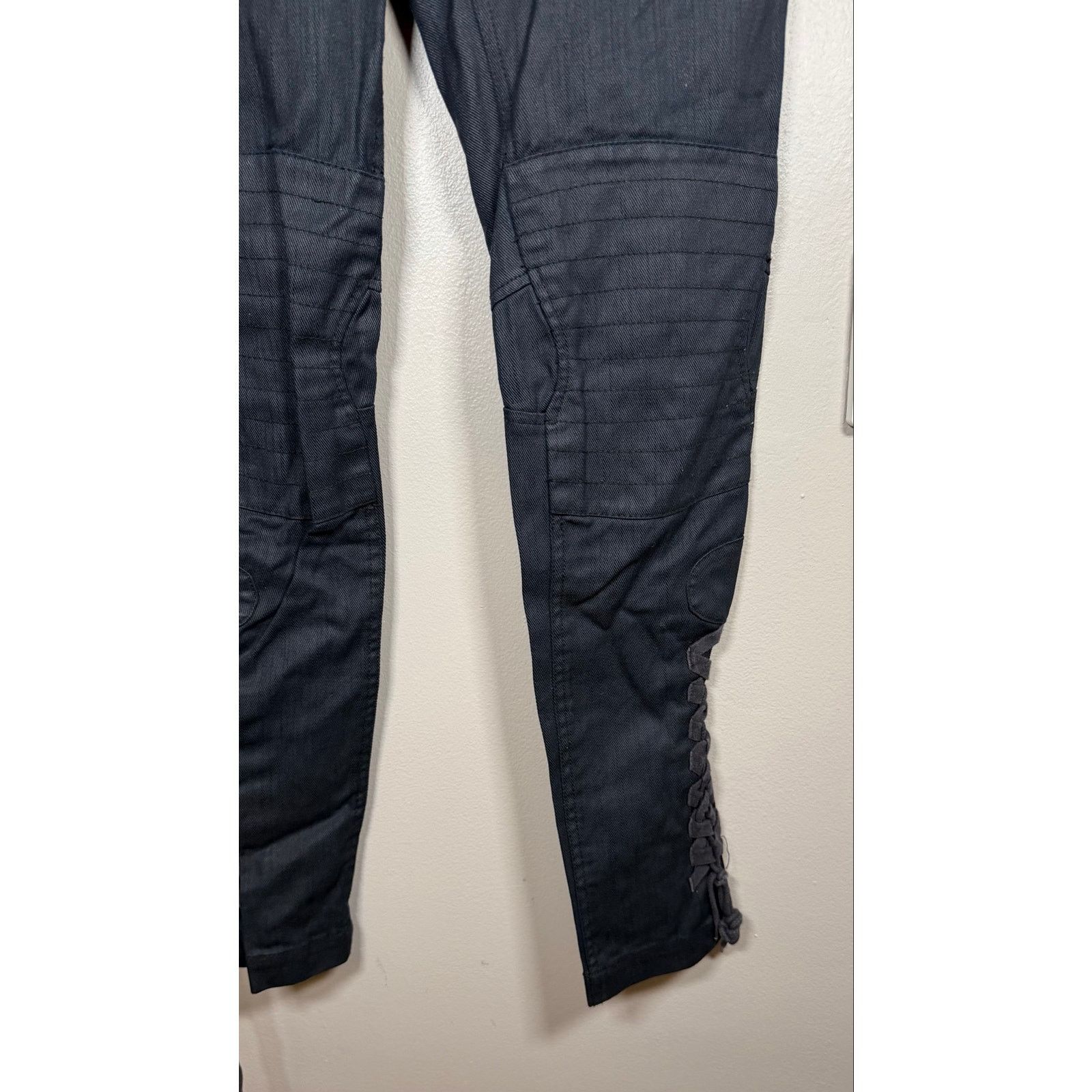 GSUS Sindustries Vintage Y2K Gsus Industries Lace Up Moto Pants size 27 Size 27" / US 4 / IT 40 - 12 Thumbnail