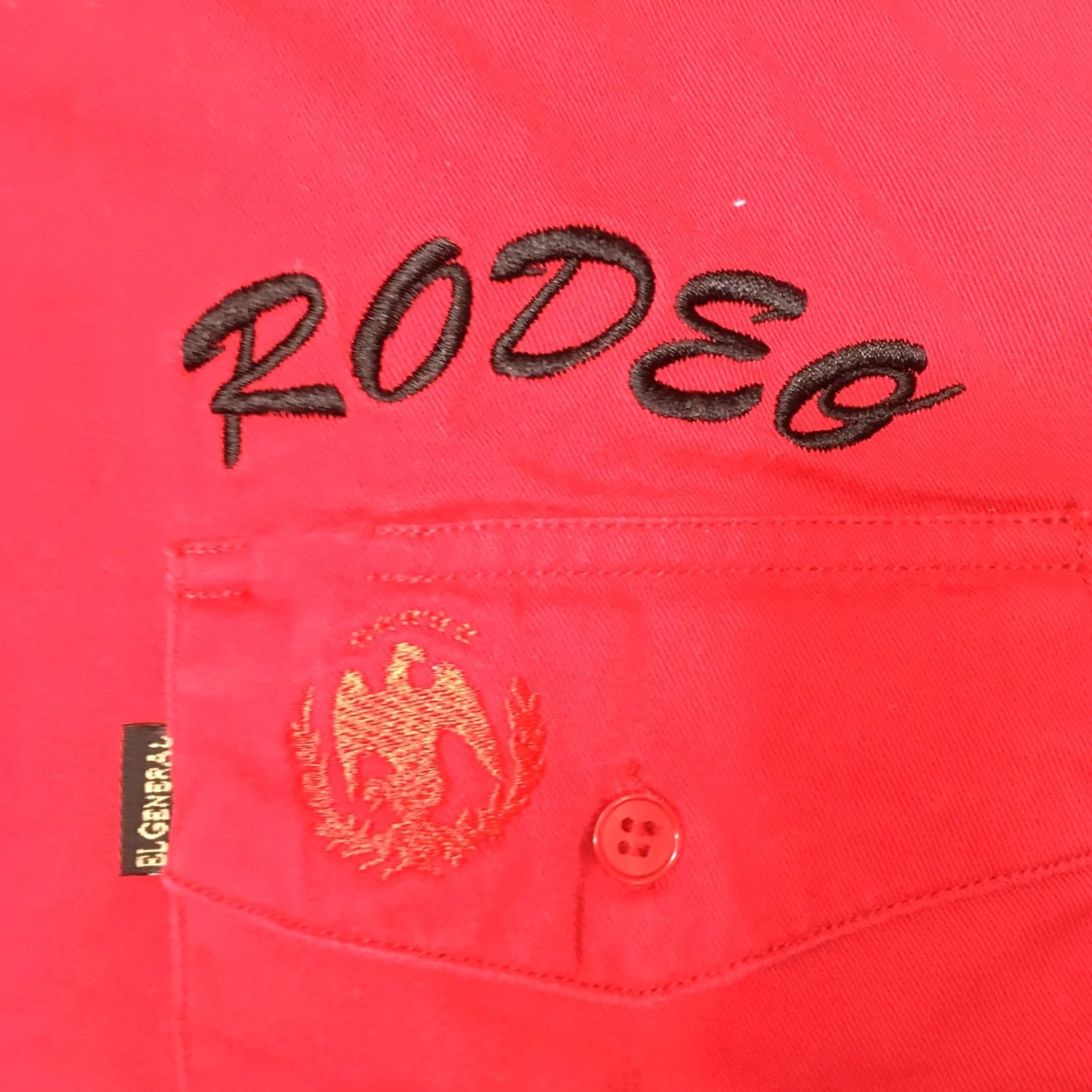 Spell El General Shirt red Embroidered Rodeo Western Cowboy Button-Up Long Sleeve Mens S Red Embroidered Western Rodeo Mens Shirt Size US S / EU 44-46 / 1 - 3 Thumbnail