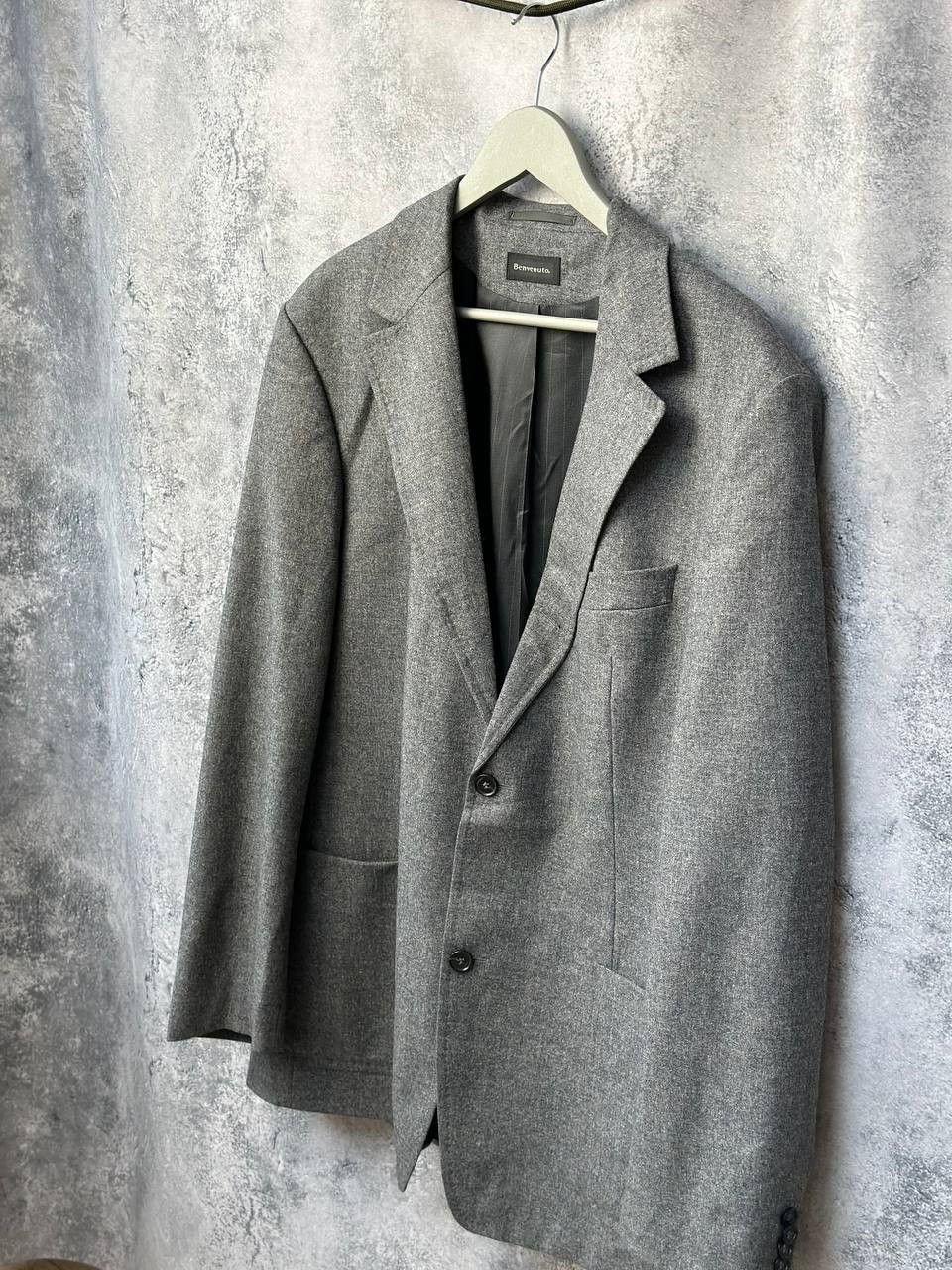 BENVENUTO. Benevenuto Tailored Blazer Suit Jacket Wool Classic Size 54R - 2 Thumbnail