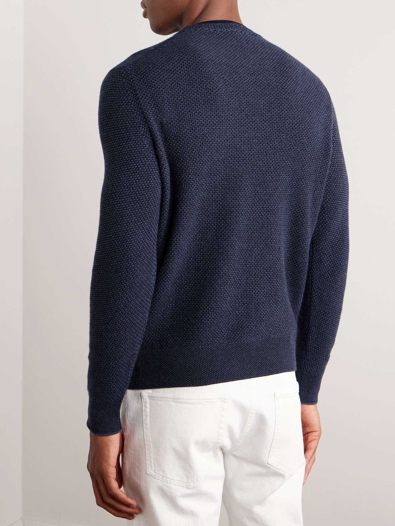 Loro Piana o1w1db10125 FAM7601 Crewneck Sweater in Navy Blue Size US XL / EU 56 / 4 - 4 Thumbnail