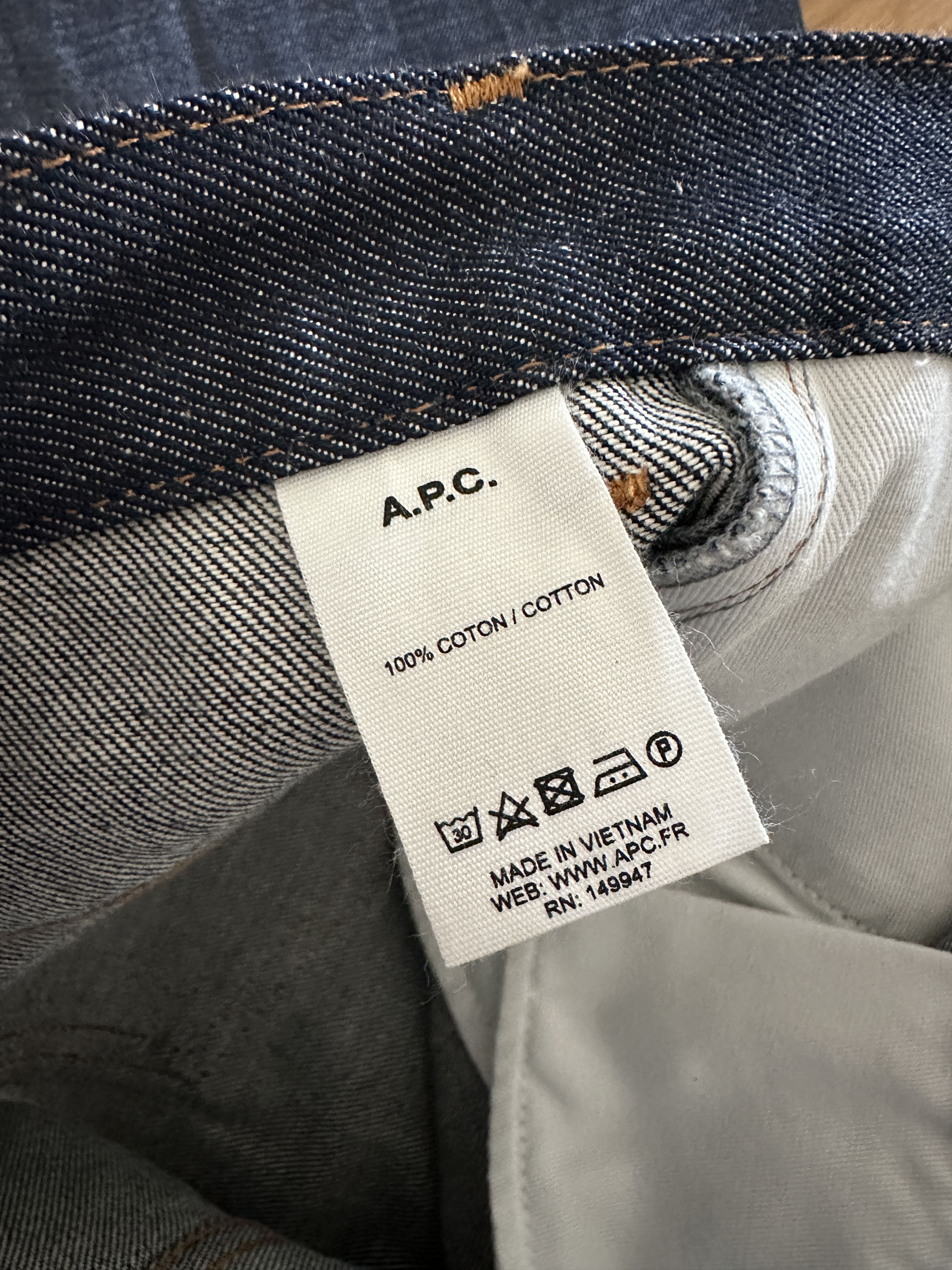 A.P.C. Fairfax Japanese Raw Denim Size US 34 / EU 50 - 3 Thumbnail