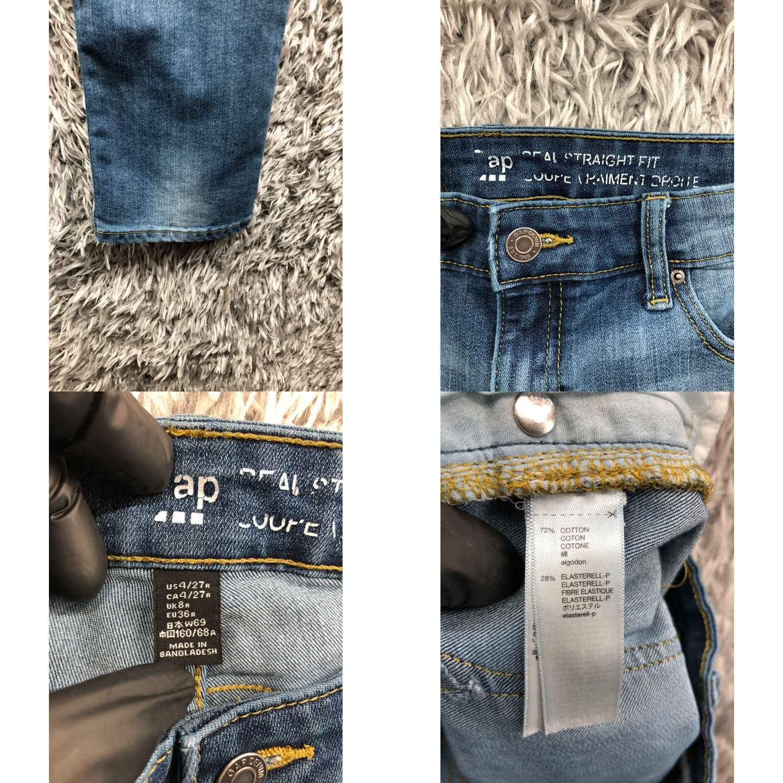 Gap Gap Jeans Regular Fit Size 4 Womens Blue Medium Wash Denim 5-Pocket Classic American 1969 Size 27" / US 4 / IT 40 - 8 Thumbnail