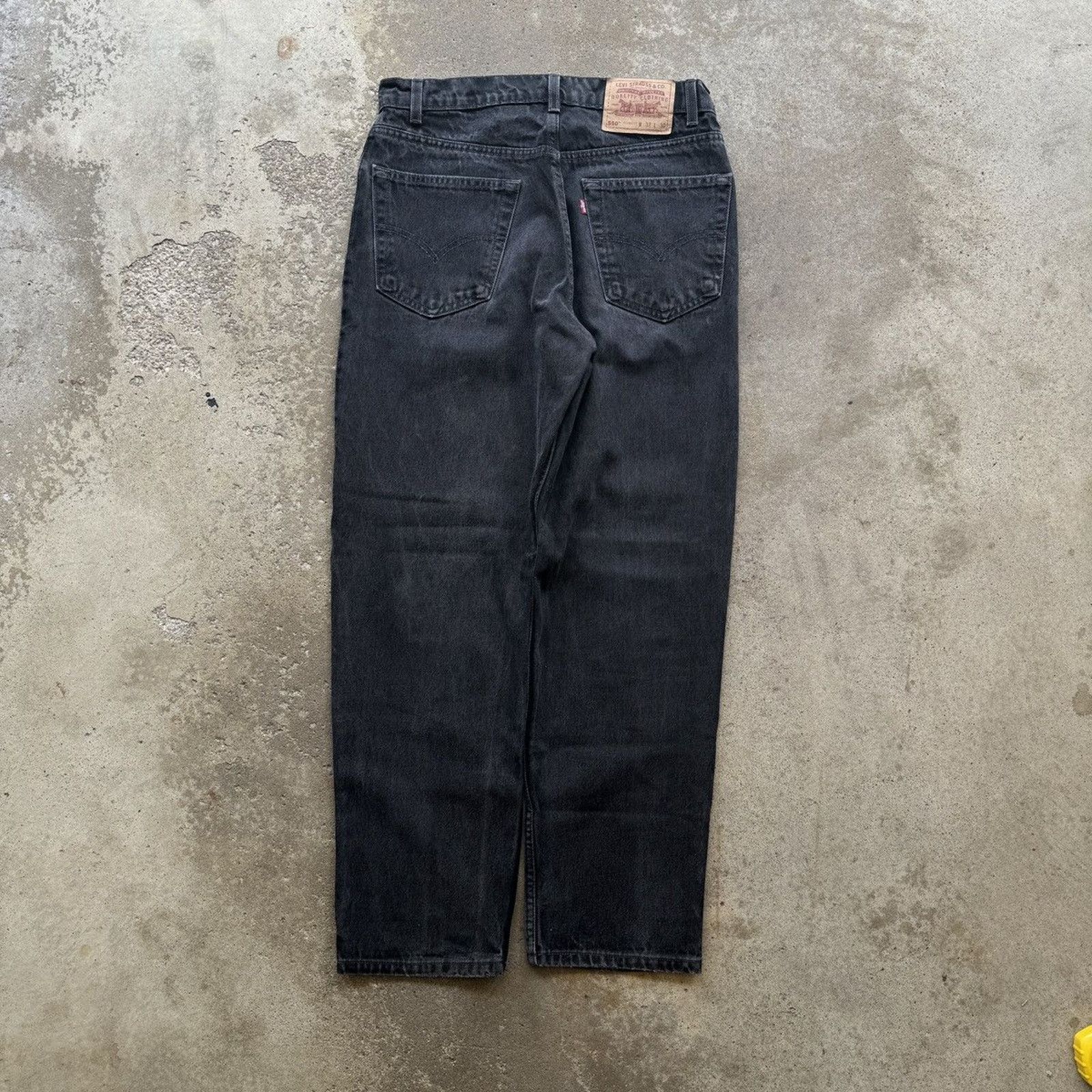 Levi's 90s Levi's 550 Faded Black Jeans USA ERD Grunge Chrome Biker Size US 32 / EU 48 - 2 Thumbnail