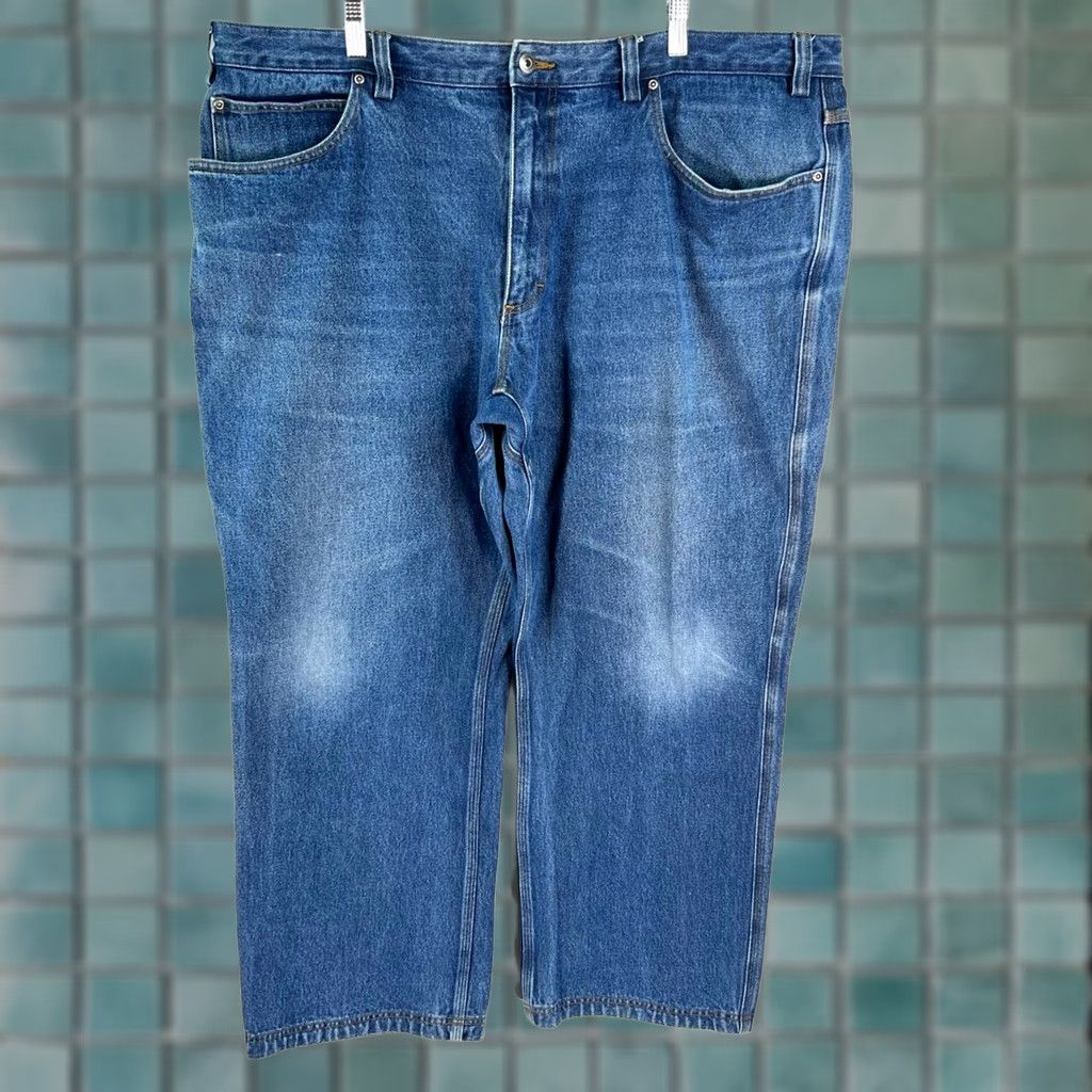 CO Duluth Mens Flex Denim Blue Relaxed Straight Jeans 46X30 Slim? No, keep: Duluth Mens Flex Denim Blue Relaxed Straight Leg Jeans 46X30 Size US 30 / EU 46 - 1 Thumbnail