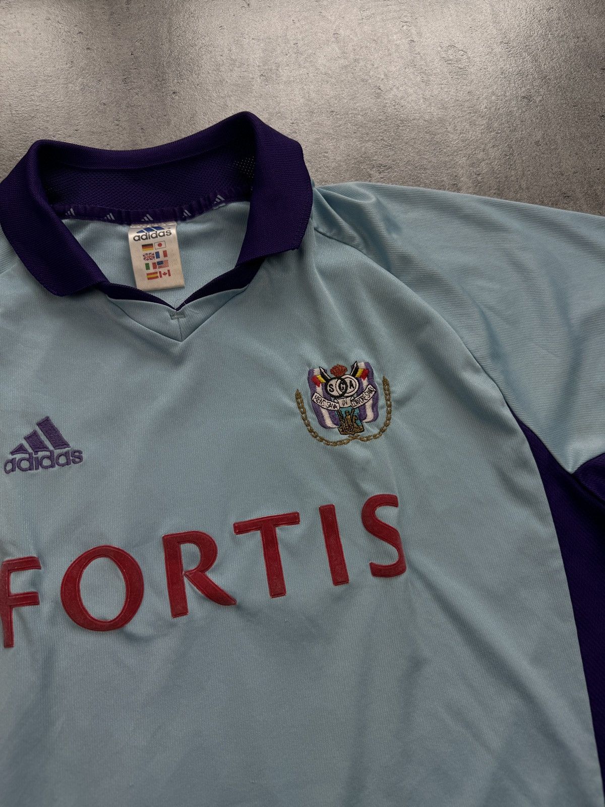 Adidas × Vintage Adidas R.S.C Anderlecht football jersey vintage rare soccer Size US XL / EU 56 / 4 - 3 Thumbnail
