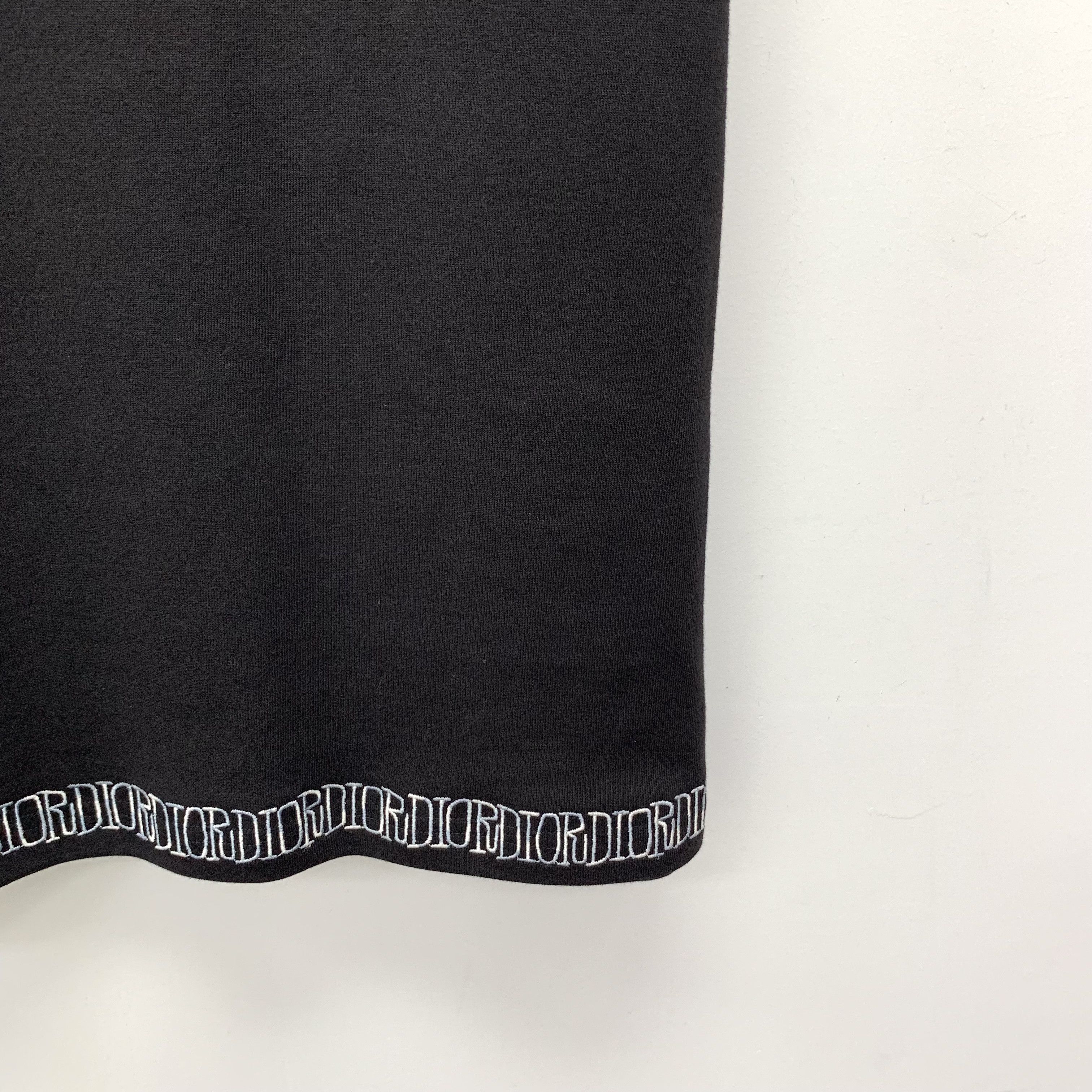 Dior Dior Black Cotton Logo Embroidered Trim T-Shirt (Size XS) Size US XS / EU 42 / 0 - 6 Thumbnail