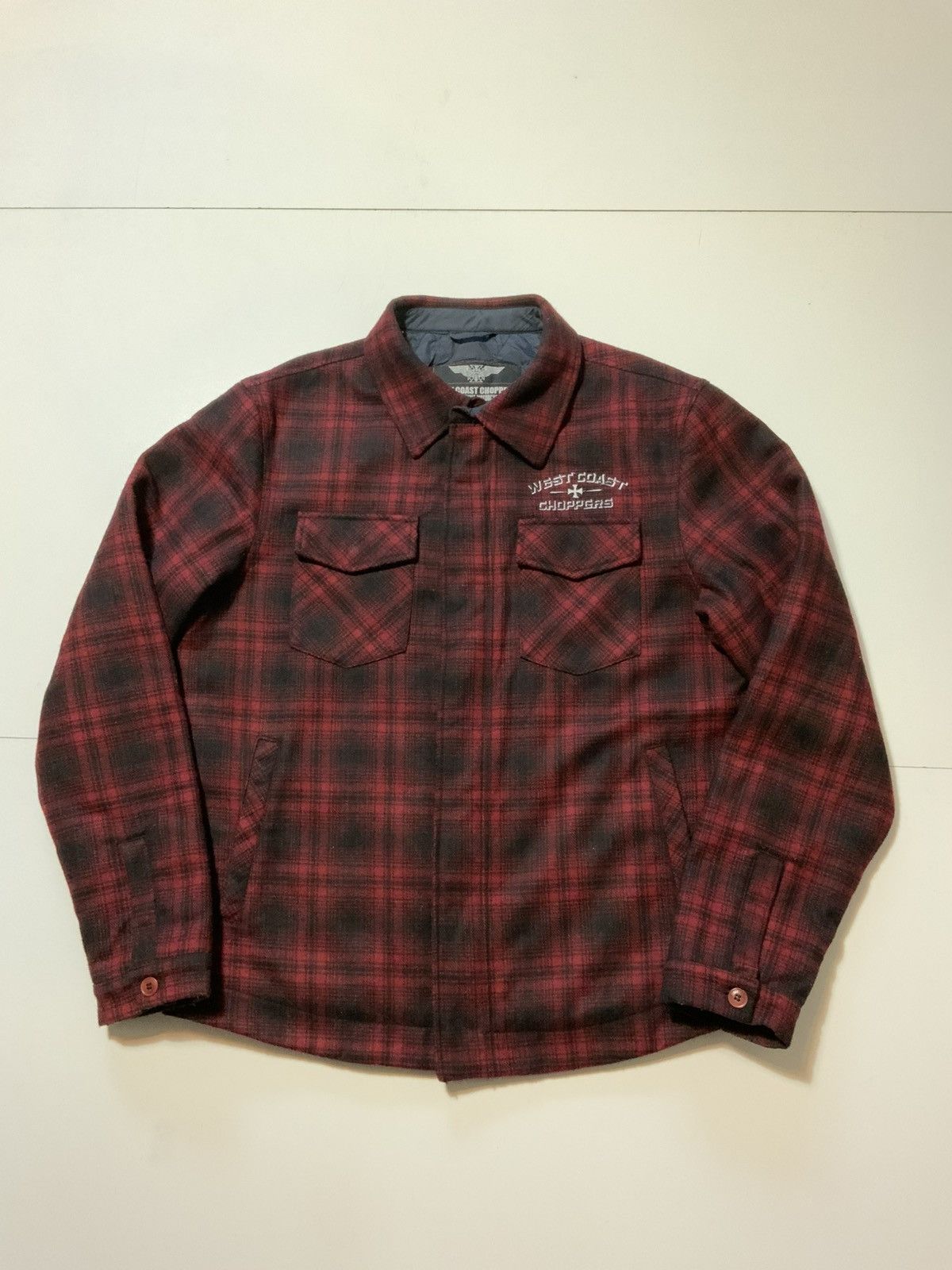 West Coast Choppers Jesse James West Coast Choppers Buffalo Plaid Wool Jacket Size US XXL / EU 58 / 5 - 1 Thumbnail