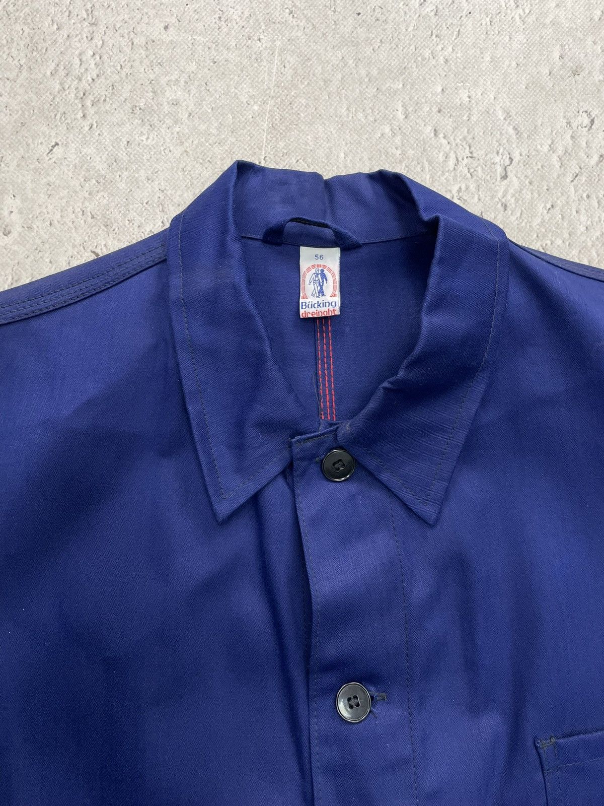 Le Laboureur Vintage 70s/80s French Cotton Twill Chore Jacket Indigo Size US XL / EU 56 / 4 - 5 Thumbnail