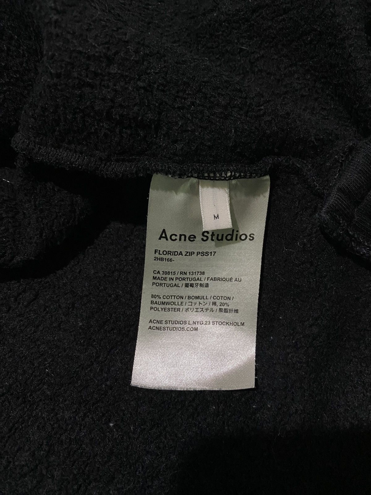 Acne Studios ACNE STUDIOS FLORIDA ZIP PSS17 HOODIES Size US M / EU 48-50 / 2 - 7 Thumbnail