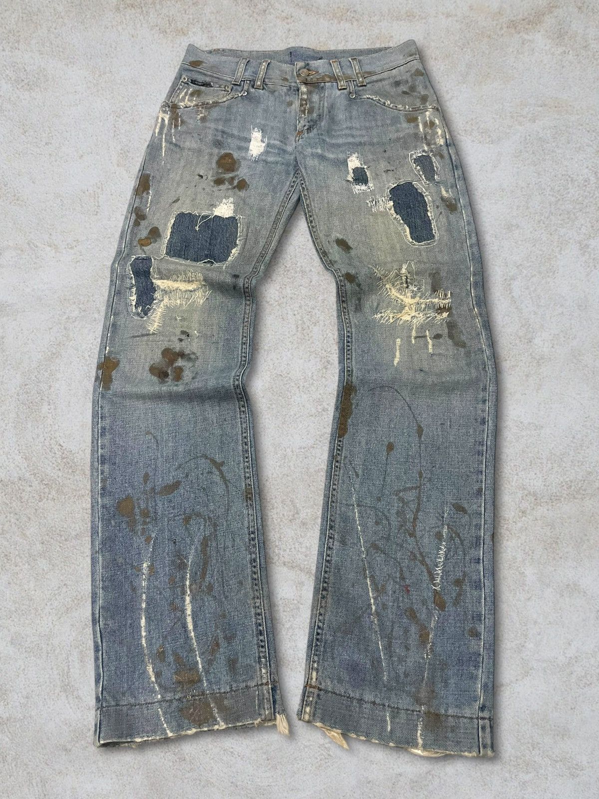 Dolce & Gabbana Dolce & Gabbana Paint Splatter Distressed Patches Sick Jeans Size US 32 / EU 48 - 1 Thumbnail
