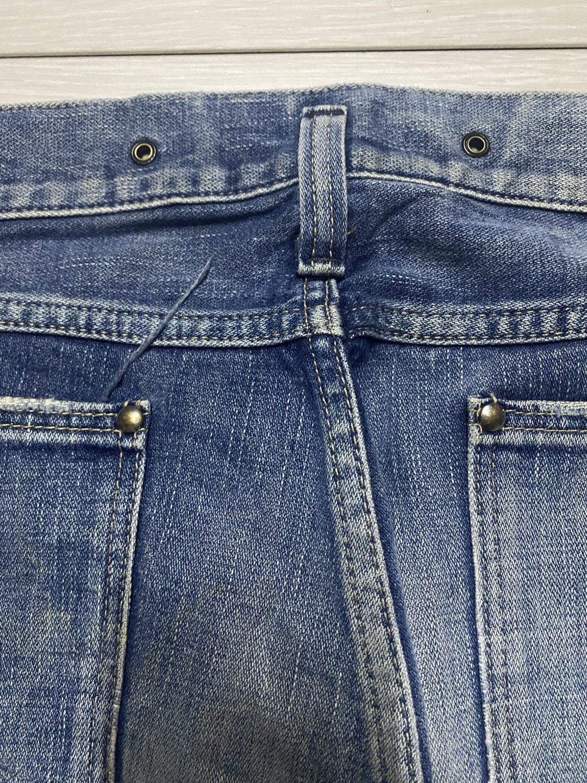 KOZABURO × Wrangler Wrangler Euro Fit Wide Leg Baggy Distressed Jeans Size US 34 / EU 50 - 16 Thumbnail