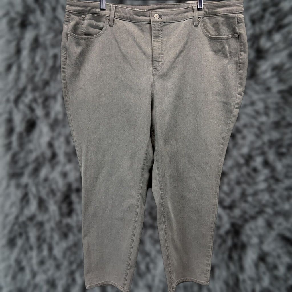 Talbots Flawless Slim Ankle Jeans 24W Plus Gray Women’s