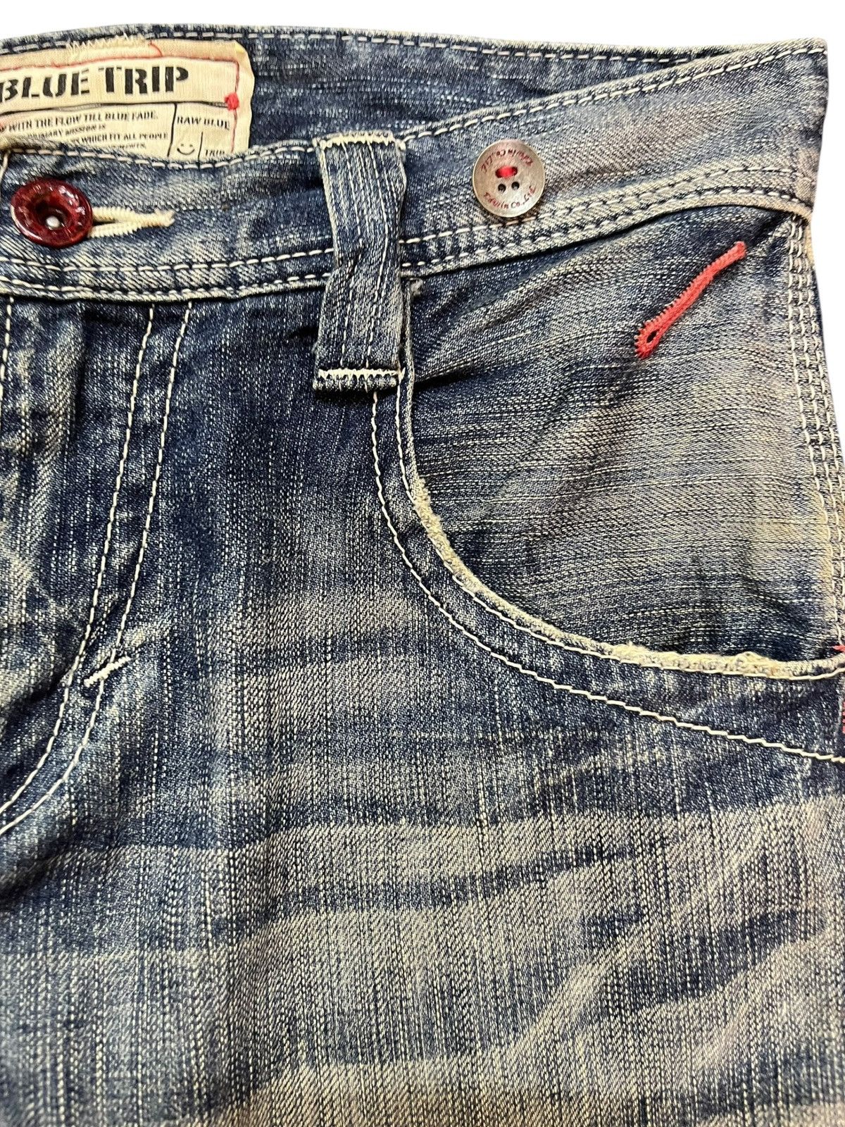 Edwin Vintage Edwin 503 Bluetrip Mudwash Carpenter Buckle Denim Size US 30 / EU 46 - 6 Thumbnail