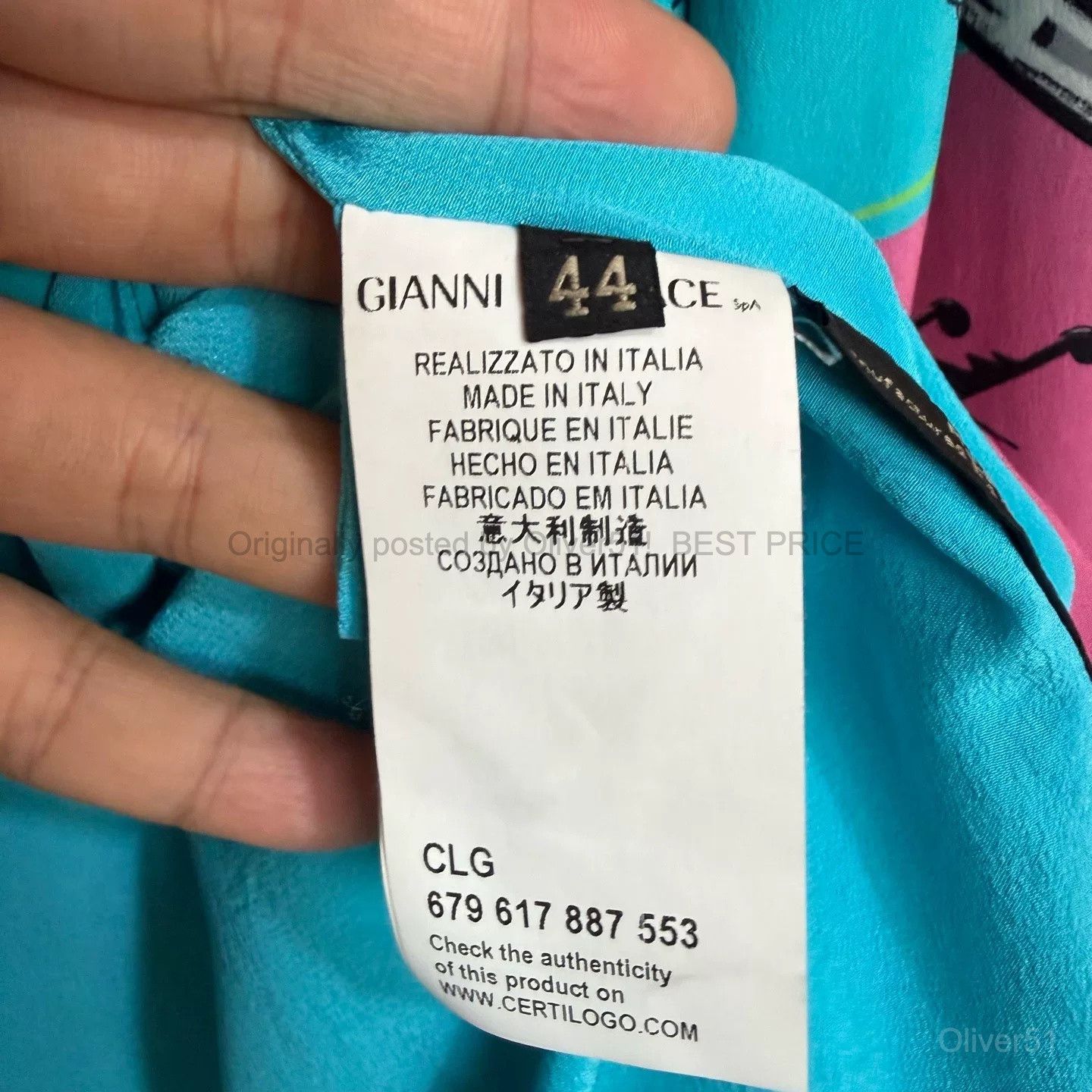 Versace Versace Silk Button-Up Shirt Size 44 BFAJNOP519 Size L / US 10 / IT 46 - 2 Thumbnail