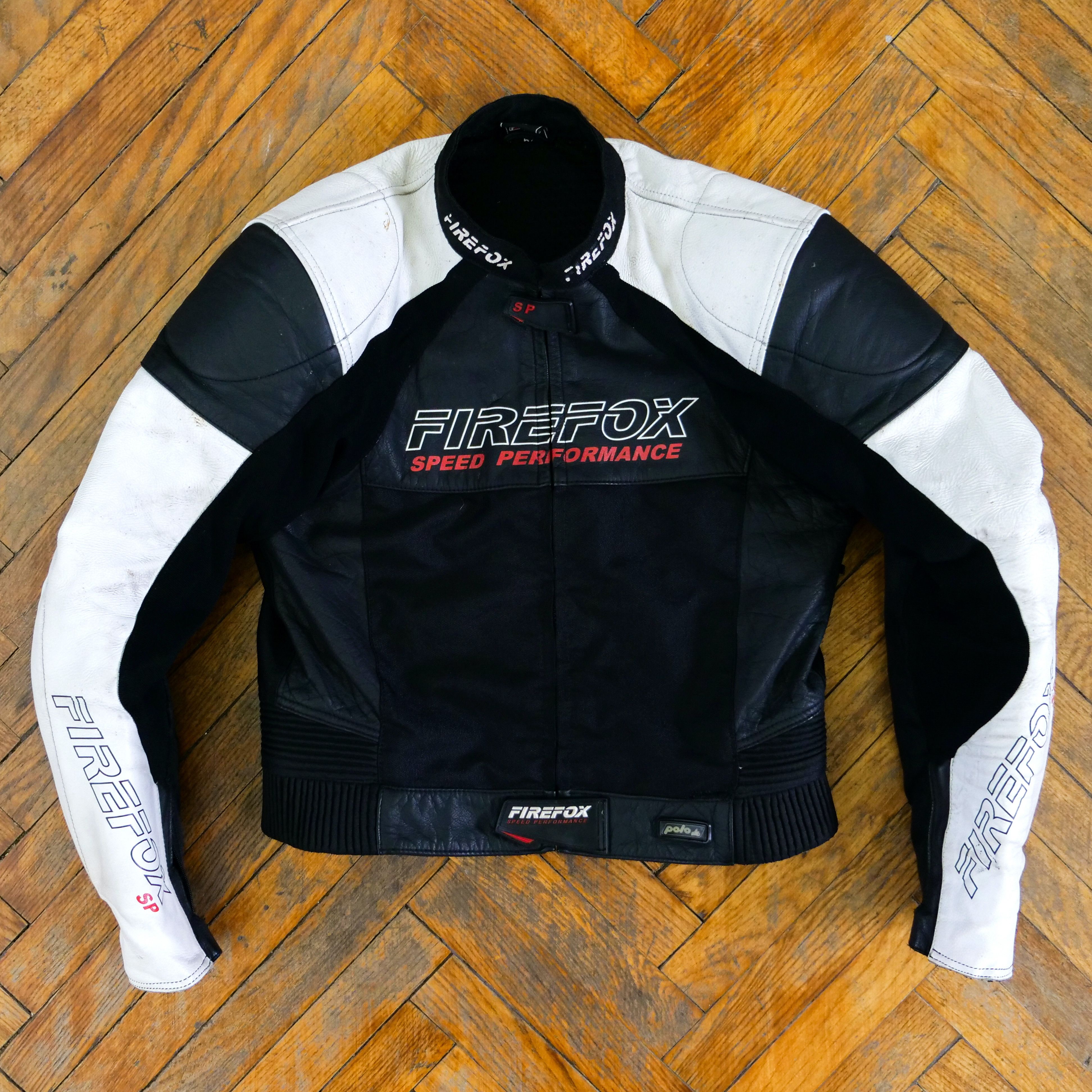 image of Fox Racing x Moto Firefox Motorcycle Jacket Opium Travis Scott Playboi Carti in Black/White (Size M