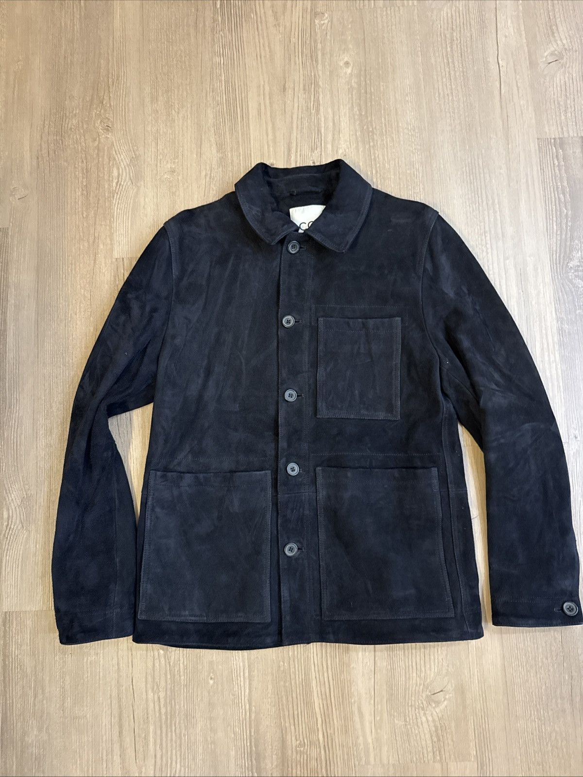 Cos COS Suede Jacket Navy Blue Medium NWT Condition Size US M / EU 48-50 / 2 - 1 Thumbnail