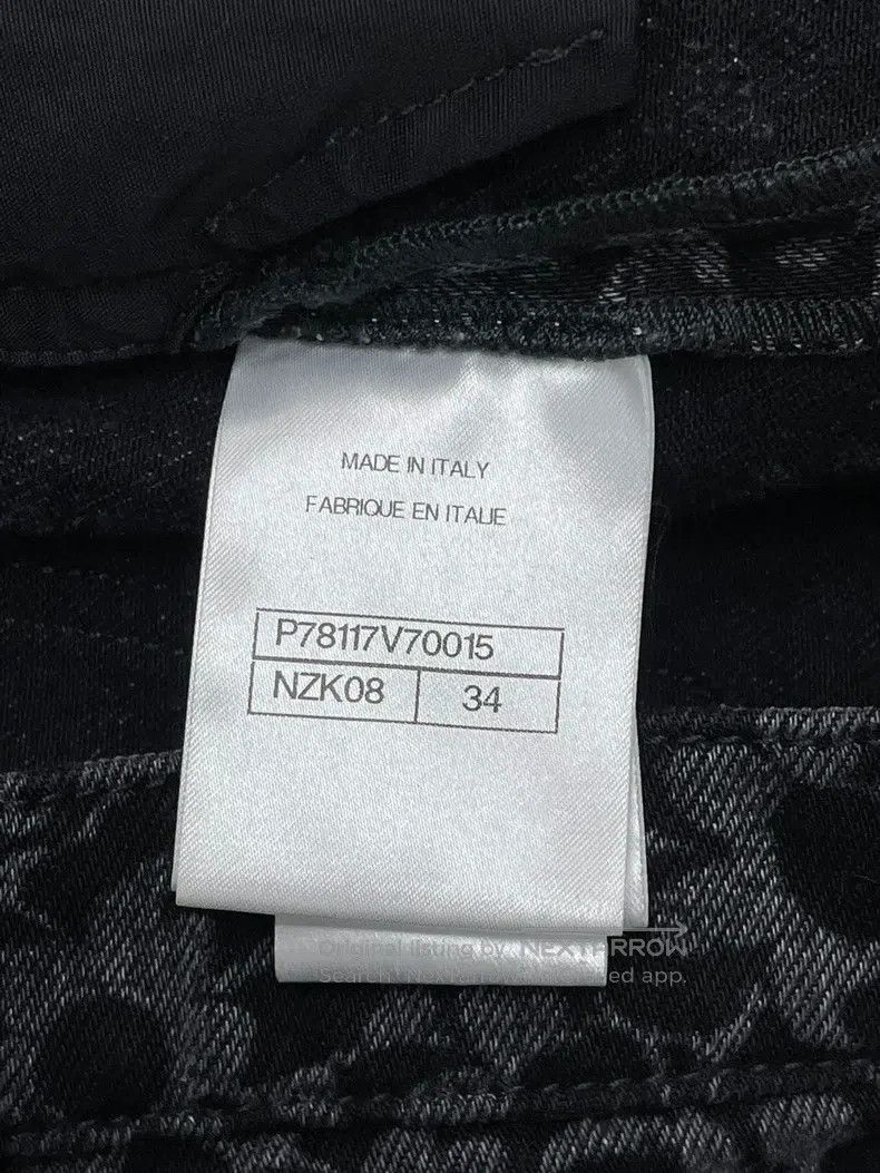 Chanel Chanel 24B black and gray camelia print jeans Size 42" / US 20 - 4 Thumbnail