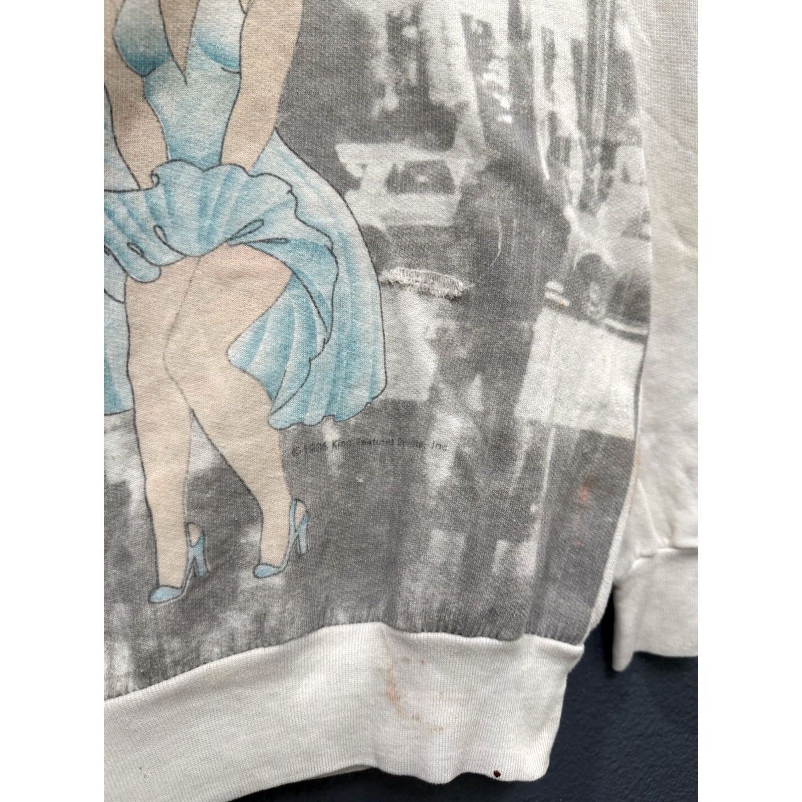 Vintage Vintage 80s Betty Boop Marilyn Monroe White Cotton Womens Sweatshirt Medium Size M / US 6-8 / IT 42-44 - 5 Thumbnail