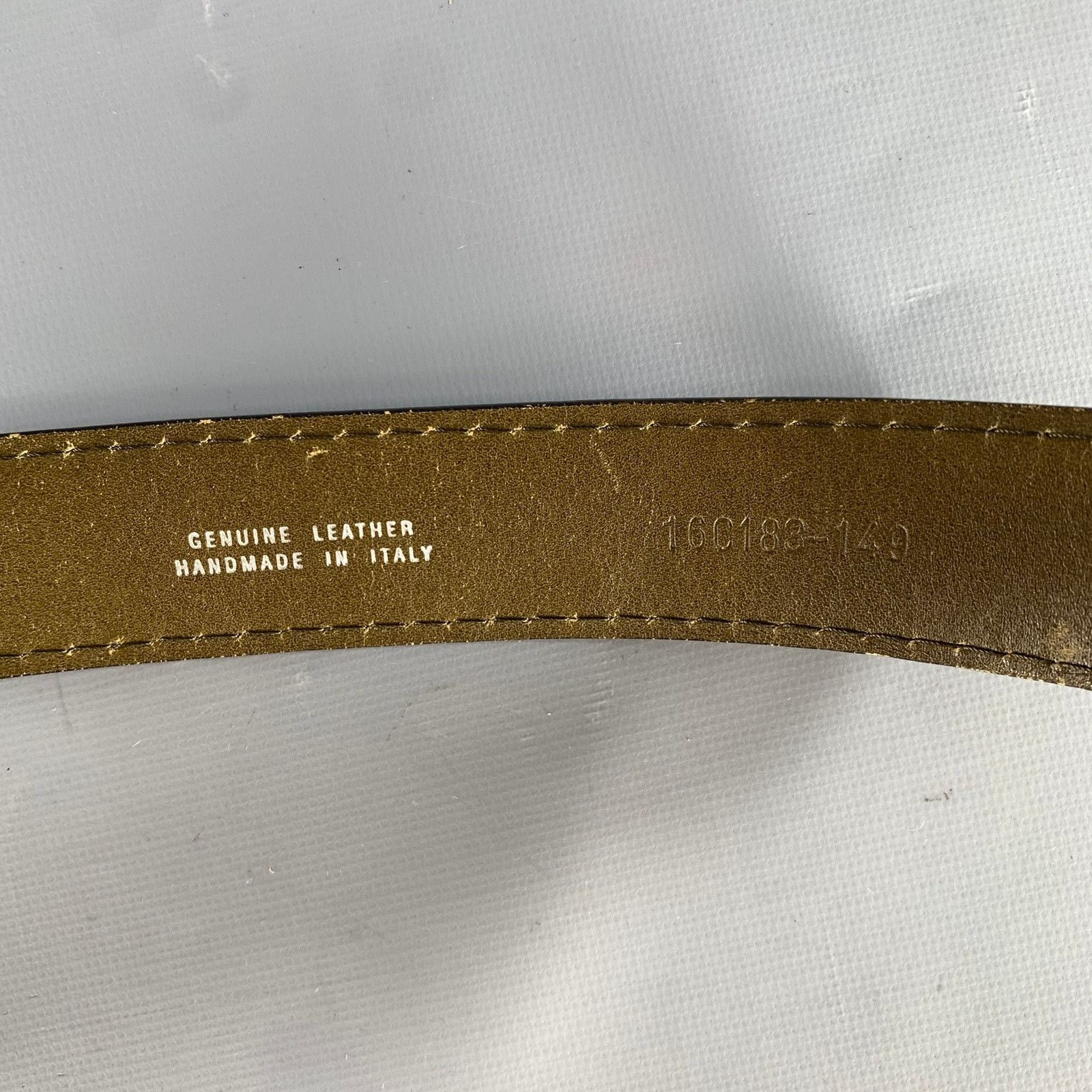 Other TARDINI Size 38 Black Crackled Leather Belt Size 38 - 6 Thumbnail
