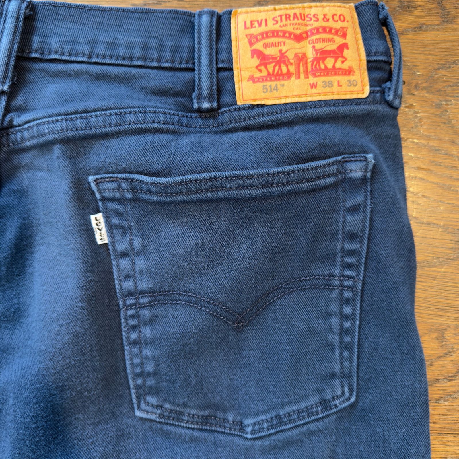 Levi's Levi's 514 White Tab Navy Bull Denim Pants 38x30 Rigid Heavy Size US 38 / EU 54 - 1 Thumbnail