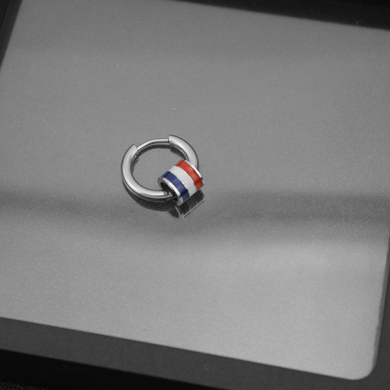 Jewelry × Sterling Silver Hip-hop Earrings One Pairs Chrome Jewelry Size ONE SIZE - 4 Thumbnail