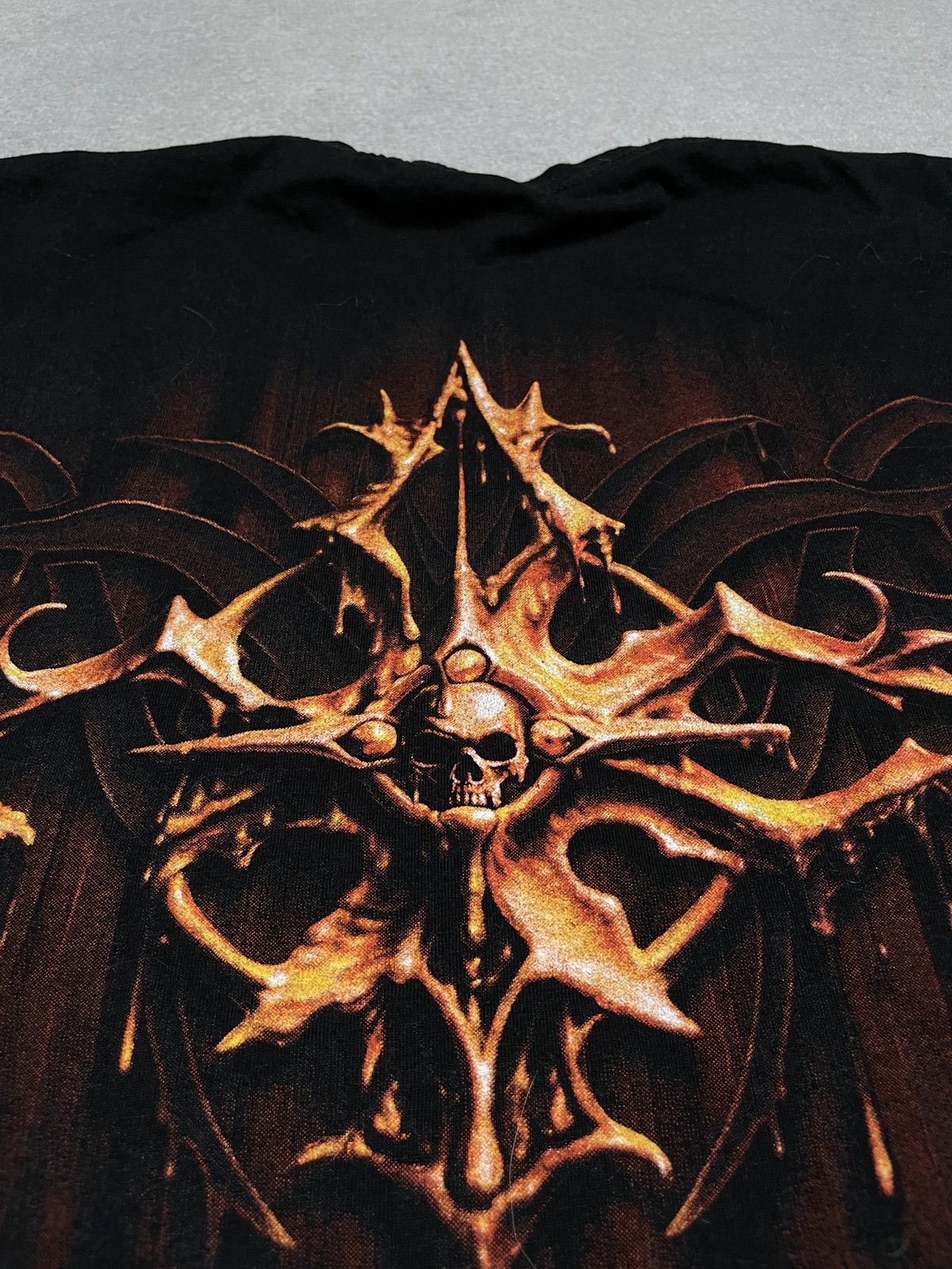Vintage Vintage Black T-Shirt Tee Skull Avant Garde Drip Size US L / EU 52-54 / 3 - 7 Thumbnail