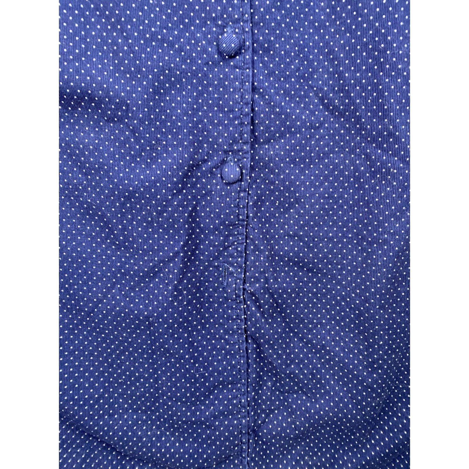 Vintage Vtg FADS Dress Womens 24W Blue Polka Dot Corduroy Sleeveless Pockets Cottagecore Size 4XL / US 24-26 - 6 Thumbnail