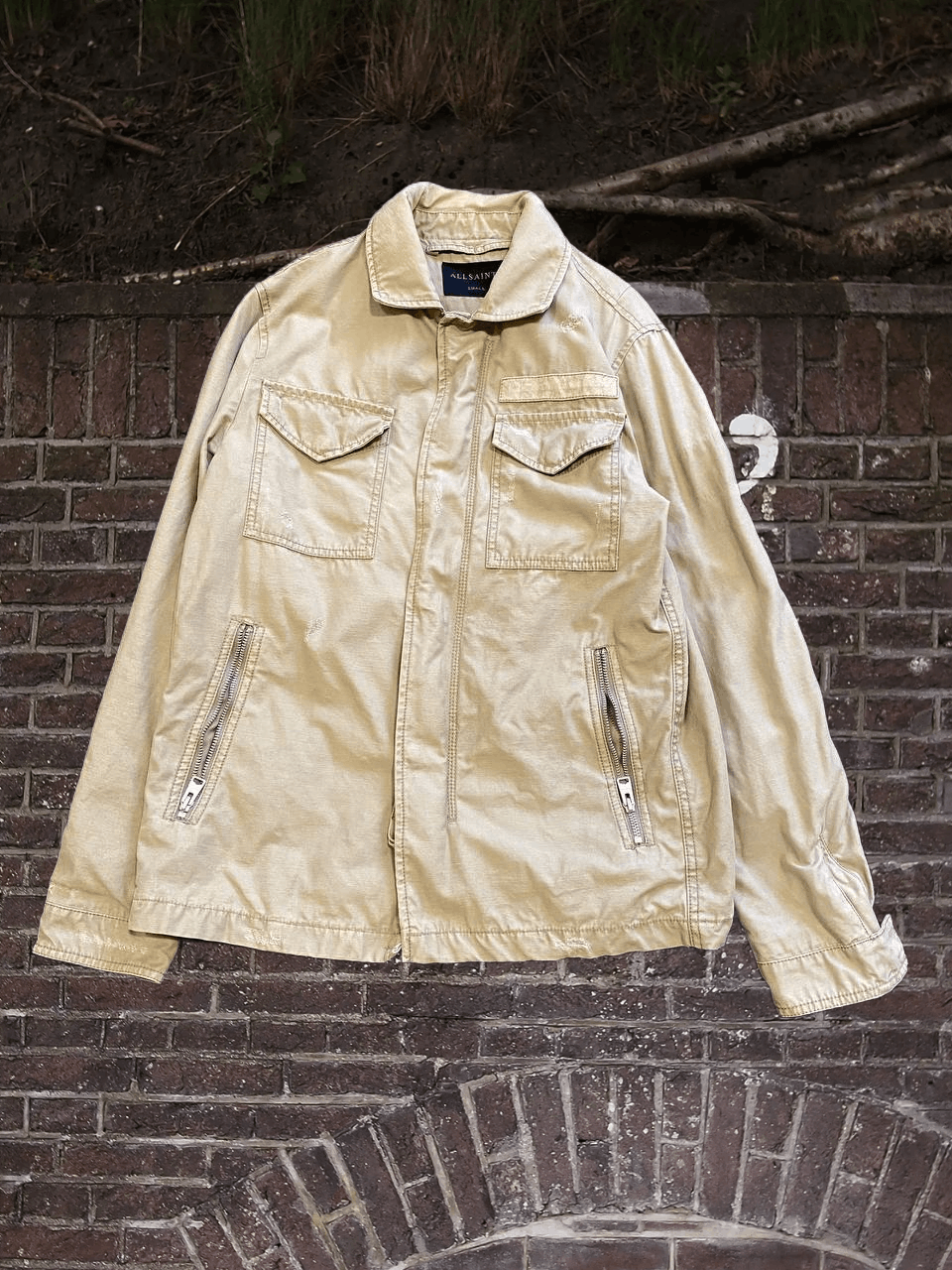Allsaints Allsaints Beige Multi Pocket Jacket VINTAGE Size US S / EU 44-46 / 1 - 1 Thumbnail