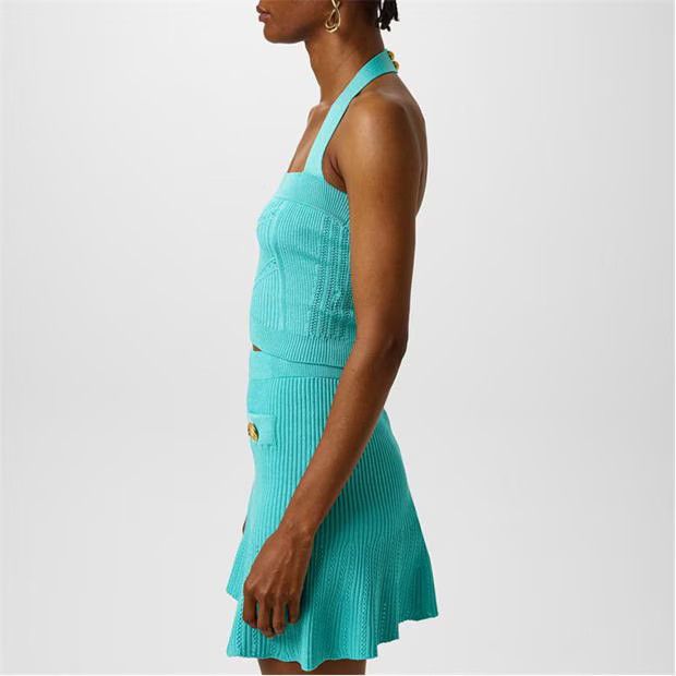 Balmain o1g2r1mq0924 Top in Mint Blue Size XS / US 0-2 / IT 36-38 - 4 Thumbnail