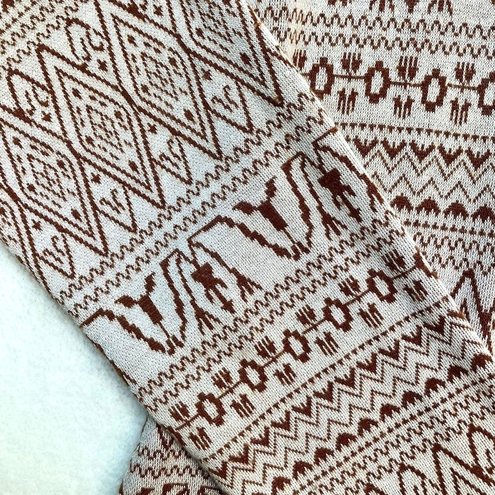 KAVU KAVU Sweater Womens XXS Brown Fair Isle Mini Dress Tan Size Side Button Accents Size XXS / US 00 / IT 34 - 5 Thumbnail