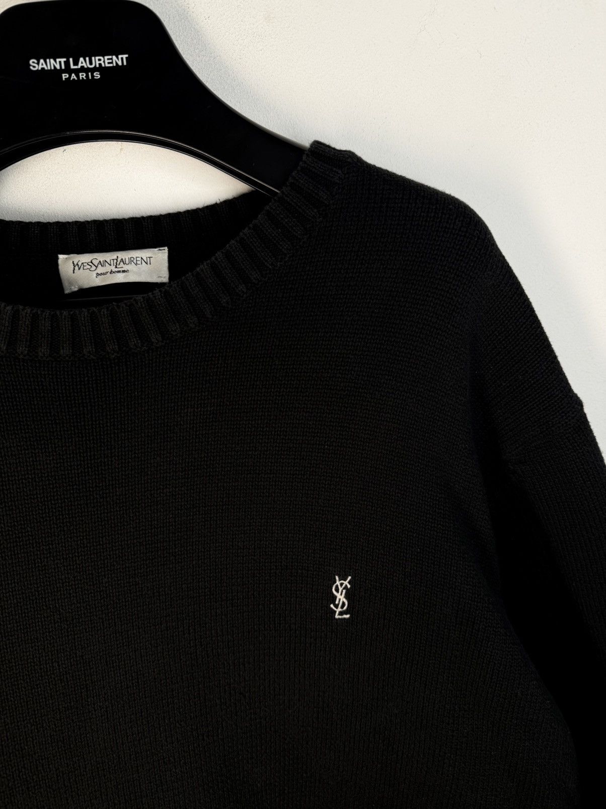 90s YSL Yves Saint Laurent ニット Y2K ブラック Vintage × Yves Saint Laurent Black YSL Sweater Knit | Grailed